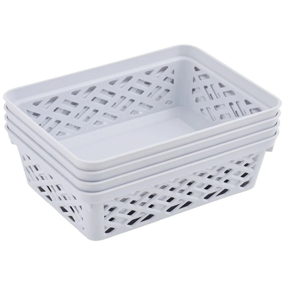 1 Keji Small Storage Tray 800mL 4 Pack White, 1 of 8