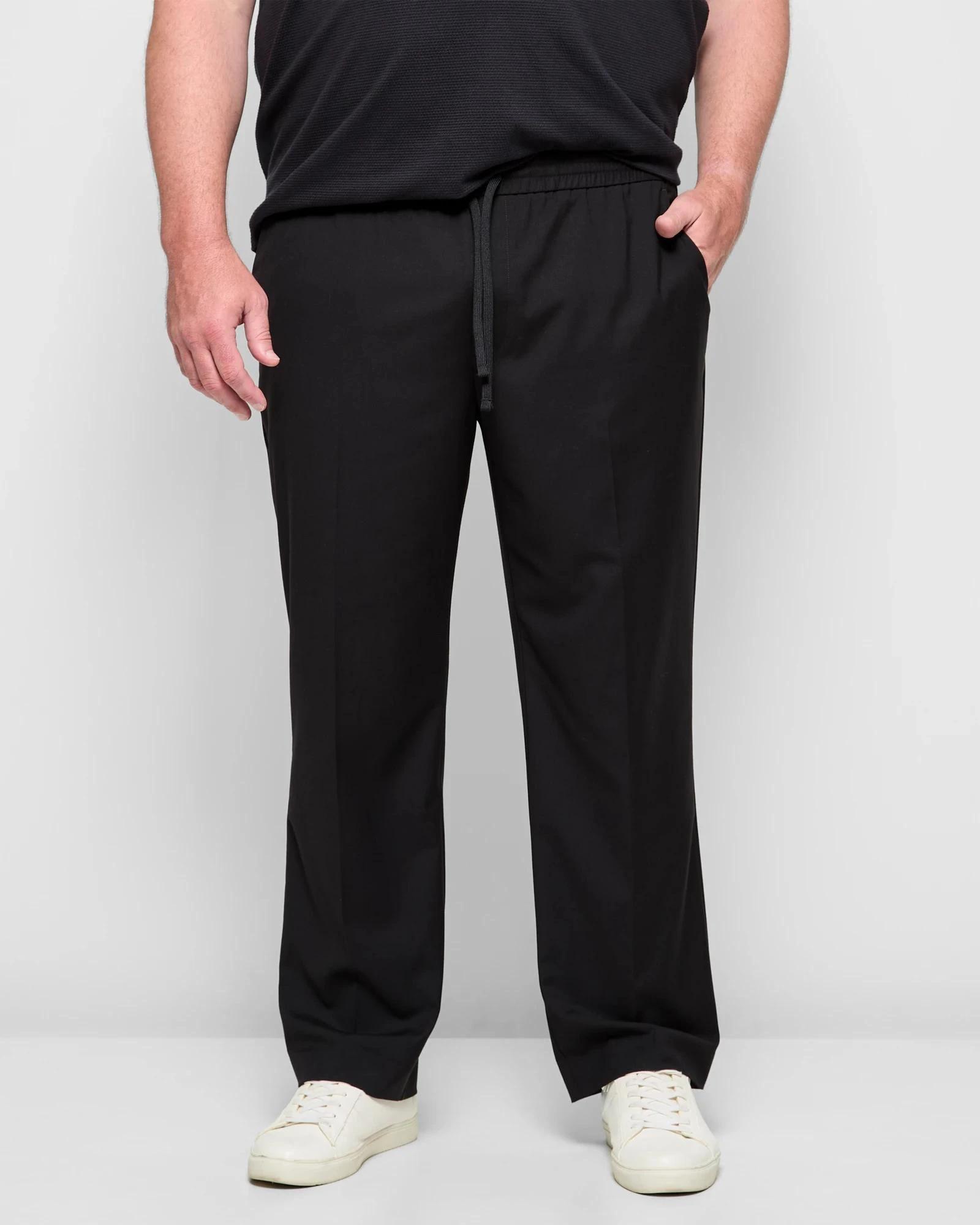 1 Target Man Plus Plus Size Elastic Waist Trousers BLACK, 1 of 5