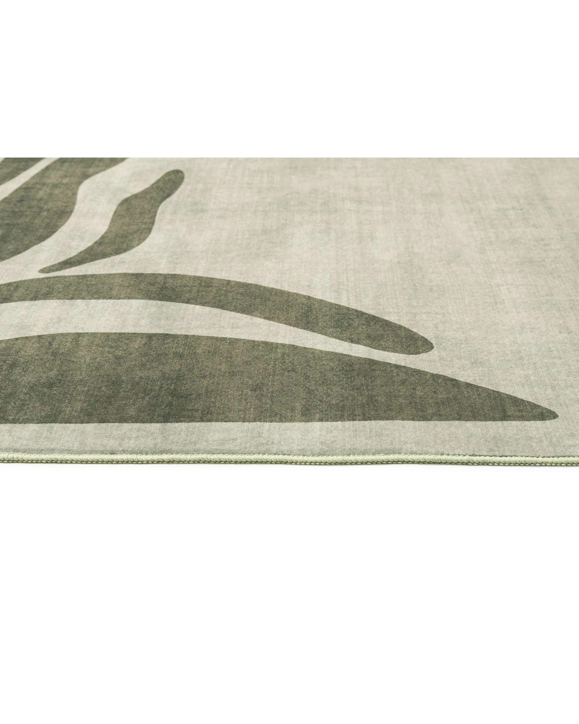 6 Loopsie Kanarsi Tonal Botanical Border Washable Rug-290cm x 190cm - Green, 6 of 8