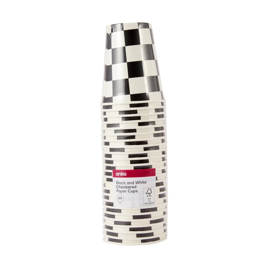 3 24 Pack Black and White Checkered Paper Cups, 3 of 3