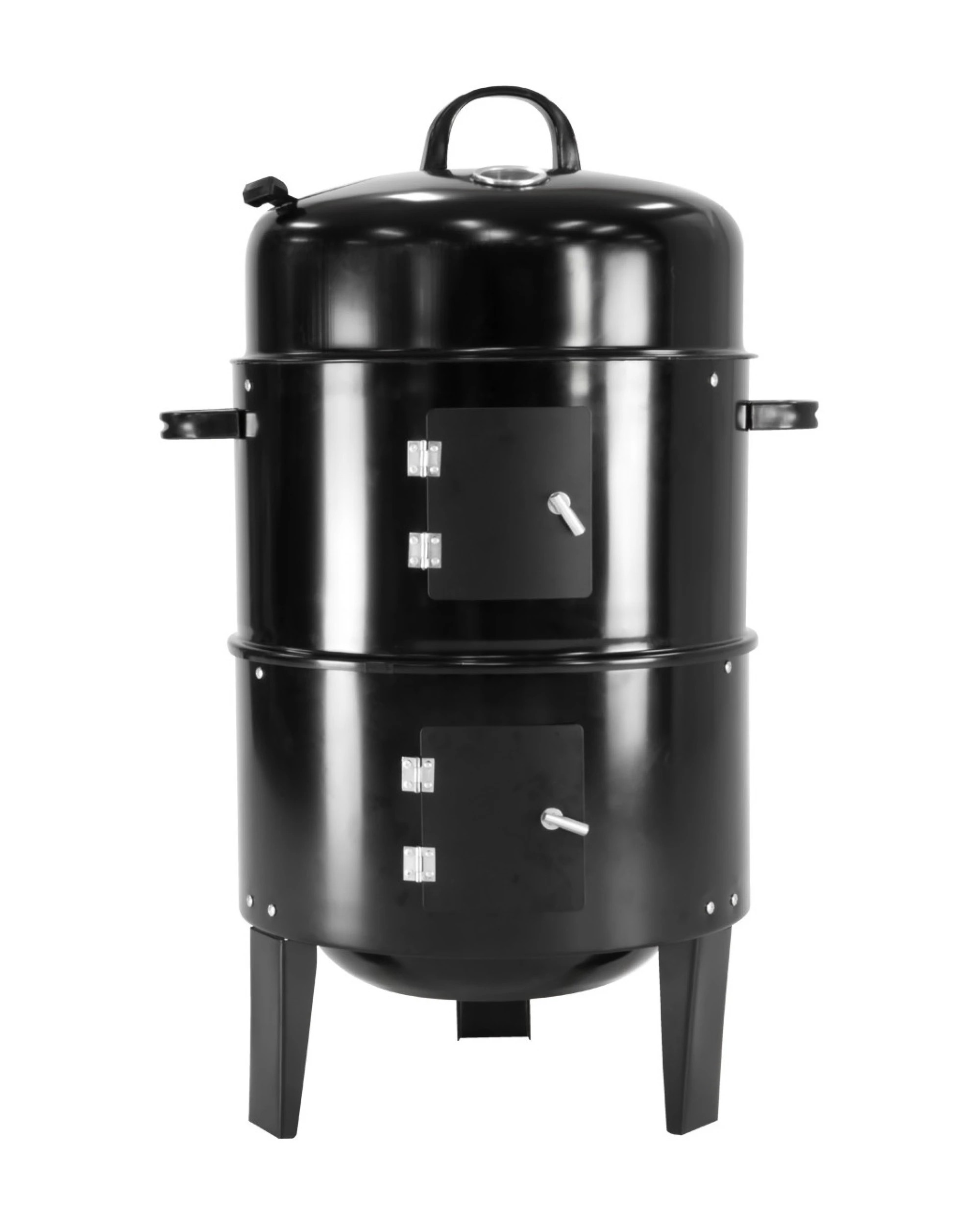 1 Wallaroo 3in1 Charcoal BBQ Smoker Grill Barbecue Outdoor - Black, 1 of 10