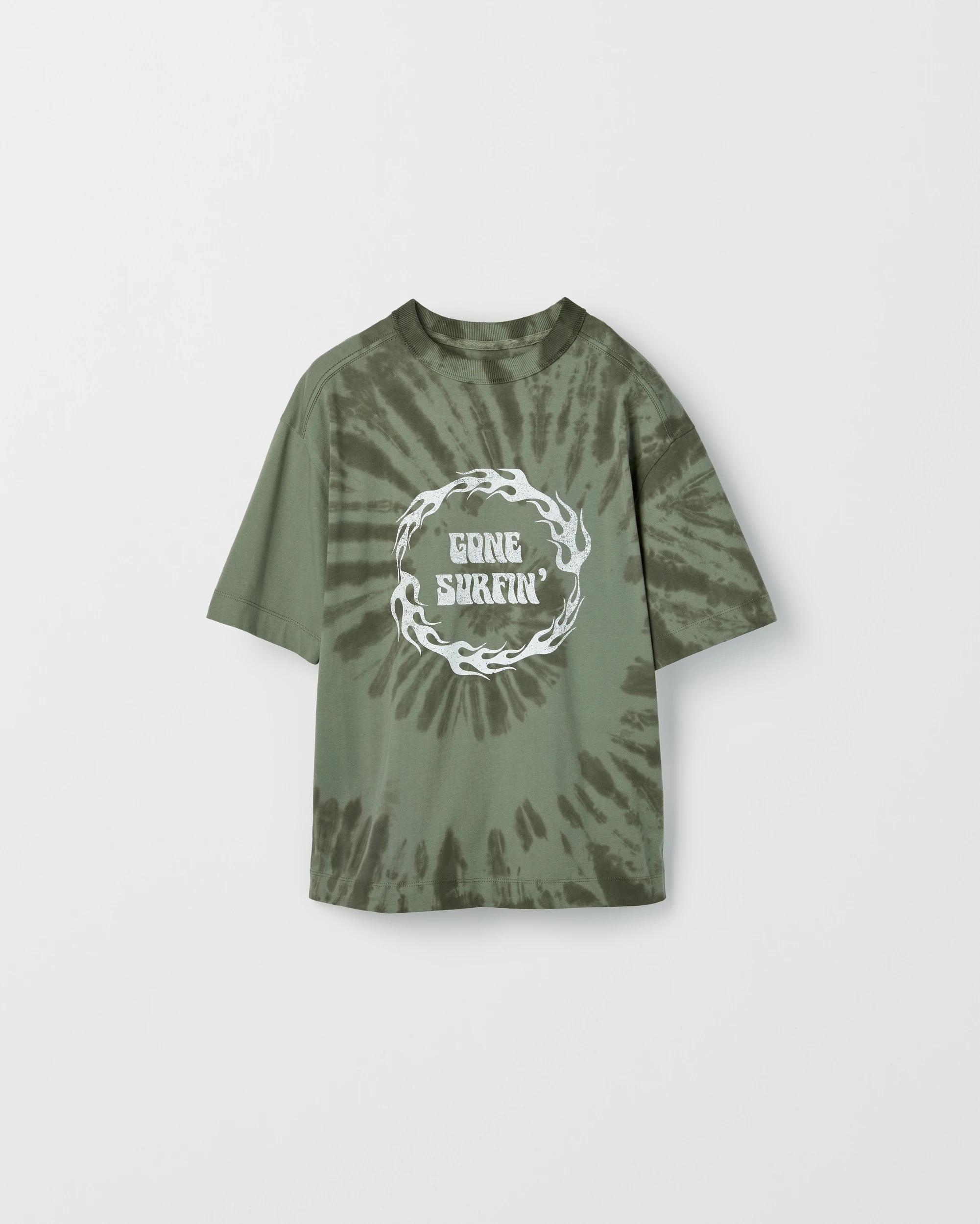 4 Target Kids Australian Cotton Oversized Tie Dye T-Shirt GREEN, 4 of 5