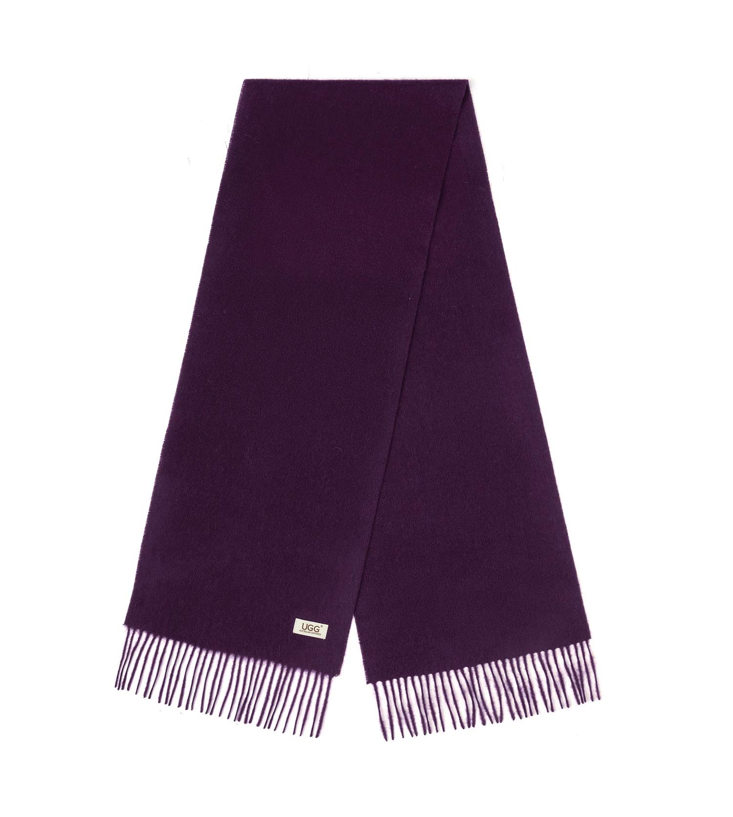4 Australian Shepherd UGG Fealara 100% Wool Plain Scarf WINE, 4 of 5