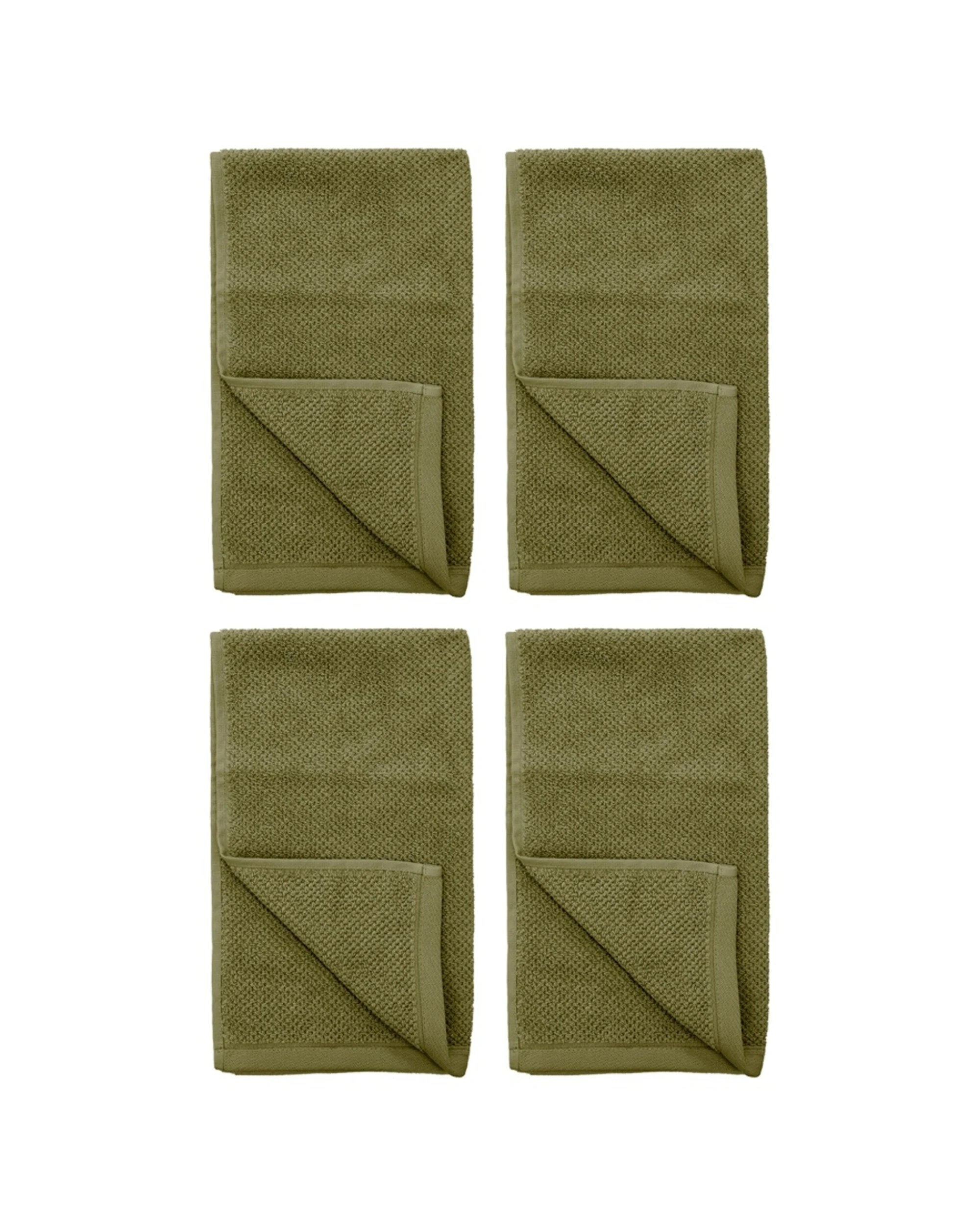 1 Bambury Angove 950gsm Soft Absorbent Cotton Bath Mat 4PK 50x80cm - Green, 1 of 5