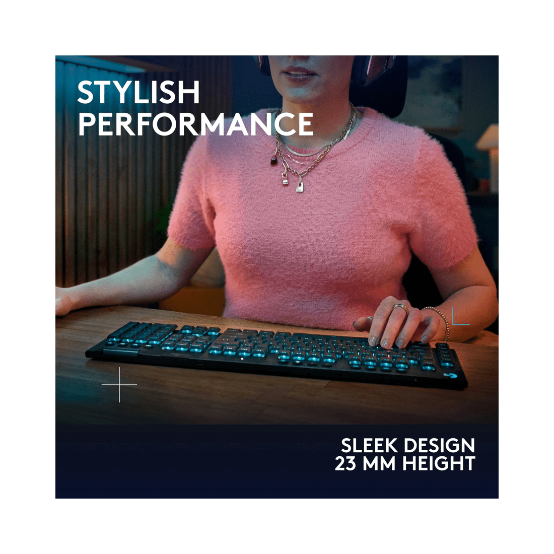 8 LOGITECH G915 X LIGHTSPEED Low-Profile Wireless Gaming Keyboard
 - black, 8 of 10