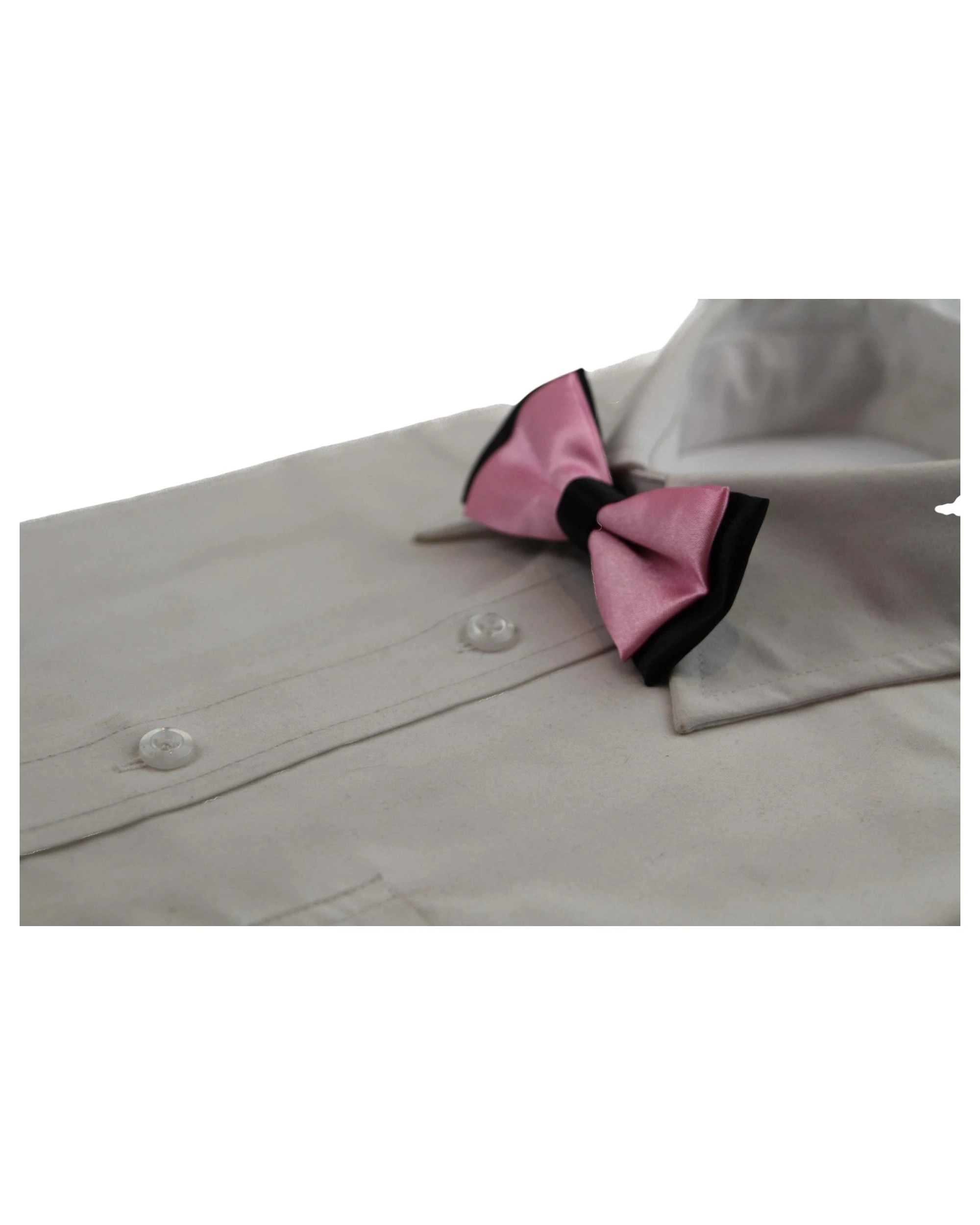 1 Zasel Boys Baby Pink Two Tone Layer Bow Tie - Multi - Multi, 1 of 4