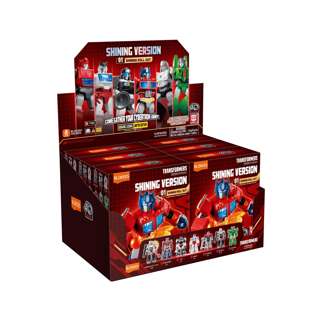 1 Blokees Transformers Shining Version 01 Shining Attack Model Kit Blind Box - Set of 6, 1 of 4