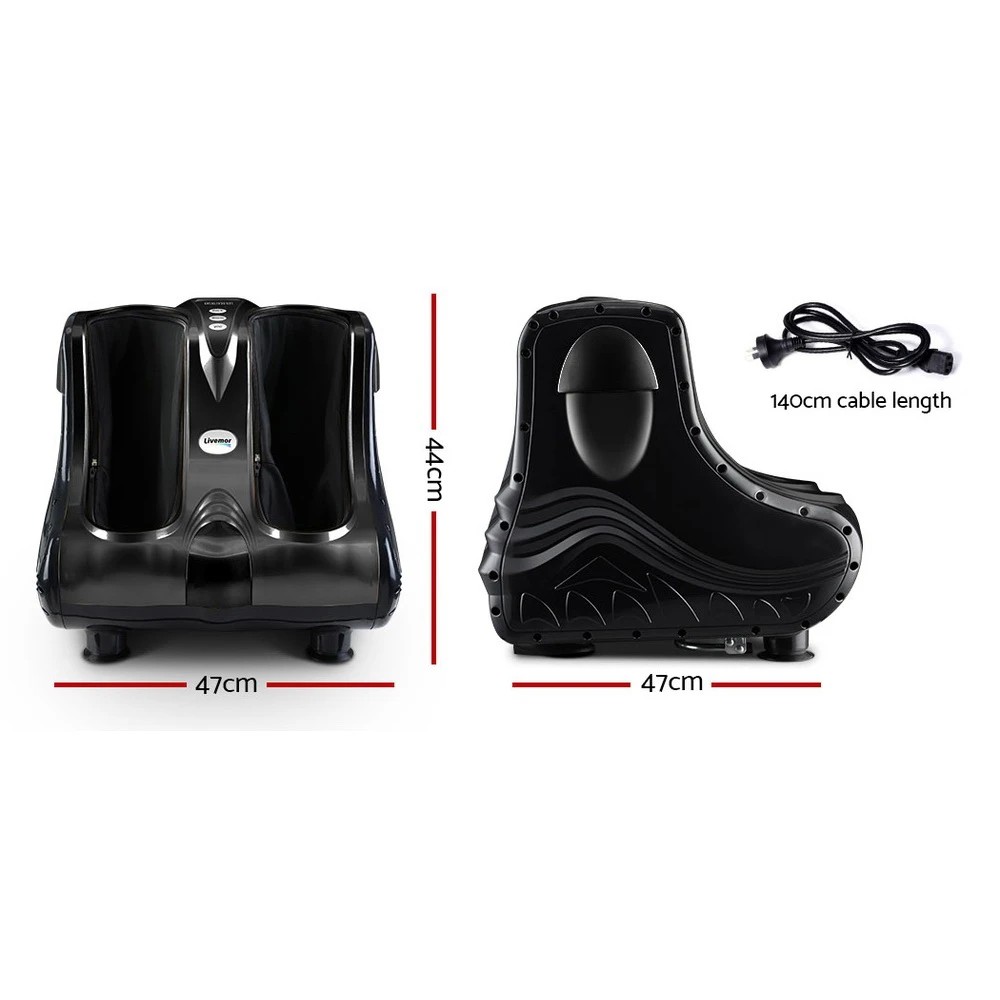 2 Livemor Foot Massager Massagers Shiatsu Electric Roller Ankle Calf Leg Kneading - Black, 2 of 8