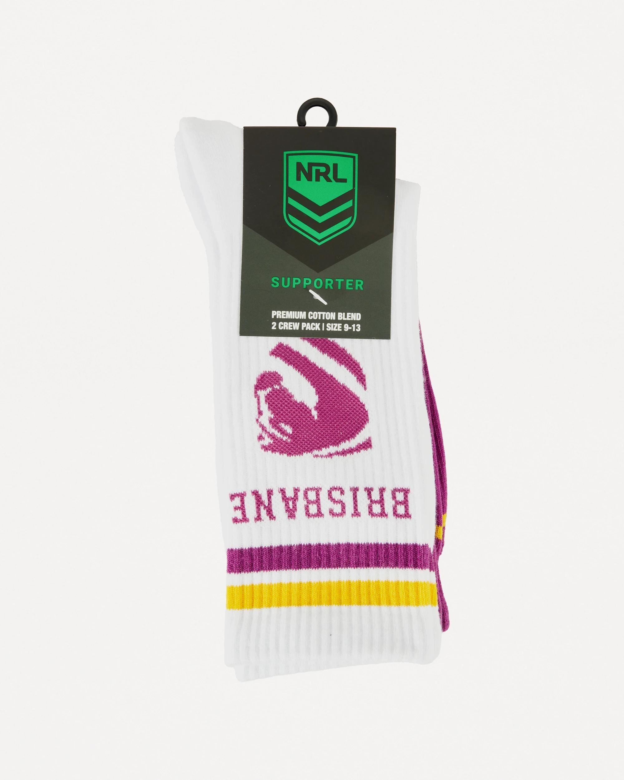 3 2 Pack NRL Adult Socks BRONCOS, 3 of 3