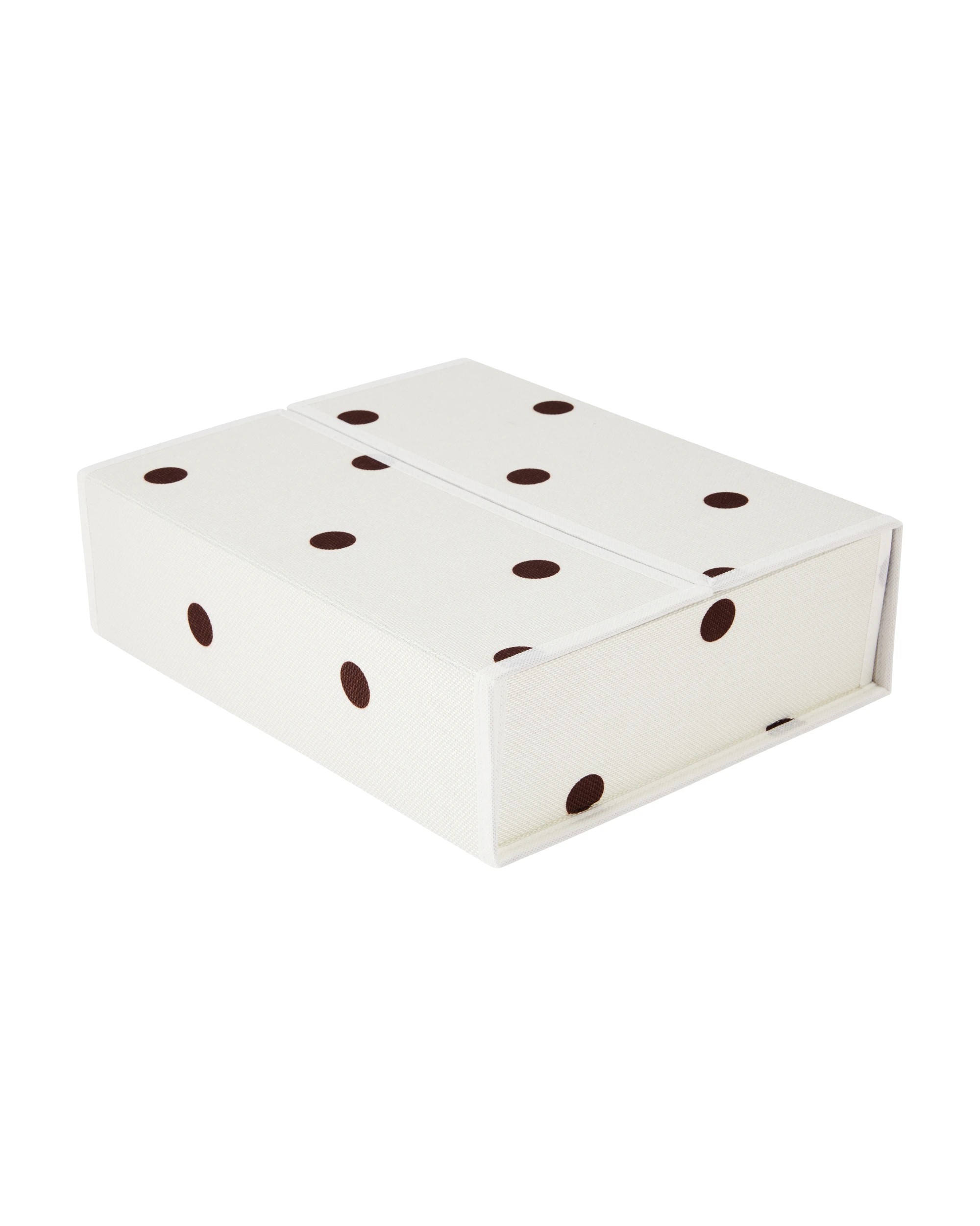 4 Linen Look Bed Box - Polka Dot, 4 of 10