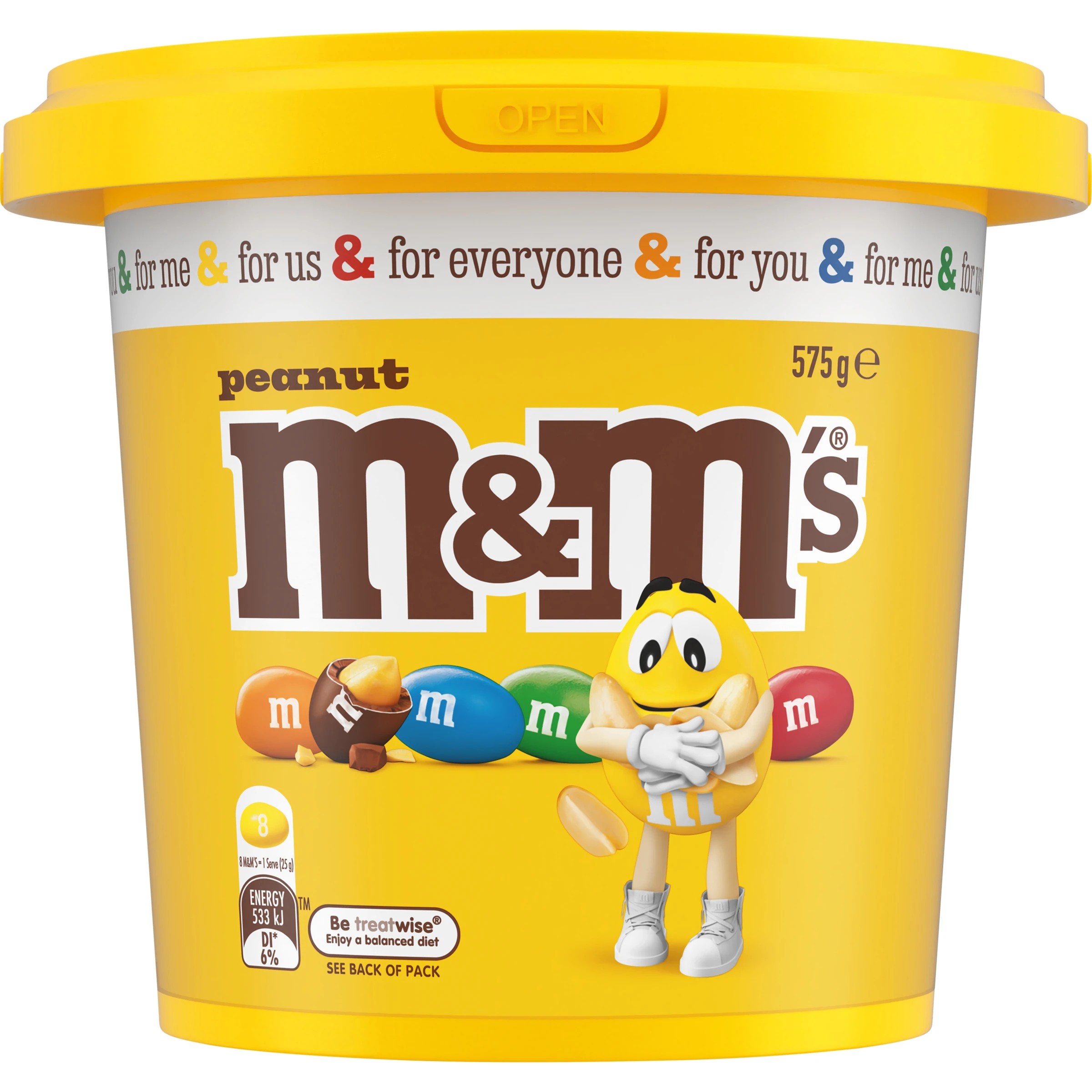 1 M&M's Peanut Party Bucket 575g, 1 of 6