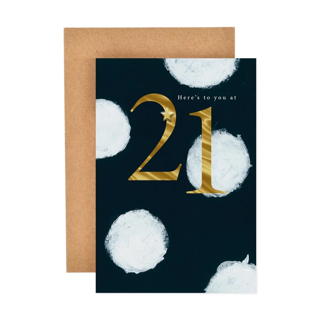 1 Hallmark 21st Birthday Card - Dots & Gold, 1 of 3