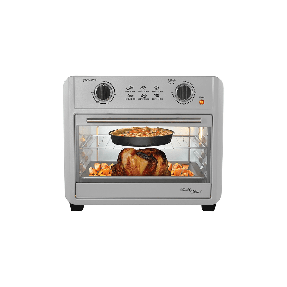 1 Healthy Choice 23l 1700w Electric Convection Fryer Oven W/ Accessories - Silver, 1 of 7