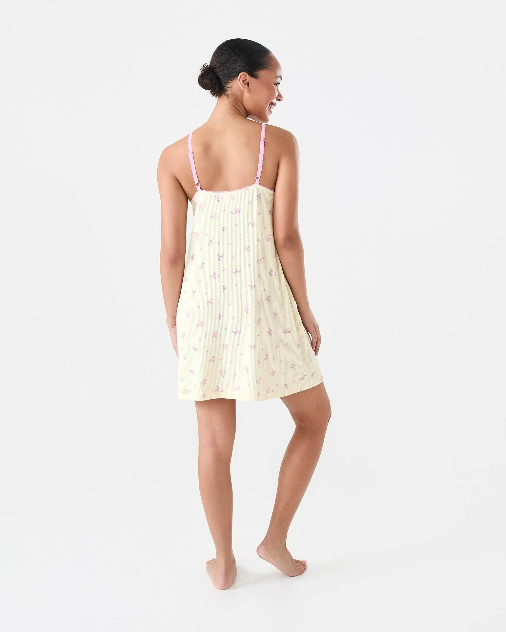 6 Pointelle Rib Nightie Wild Rose, 6 of 8