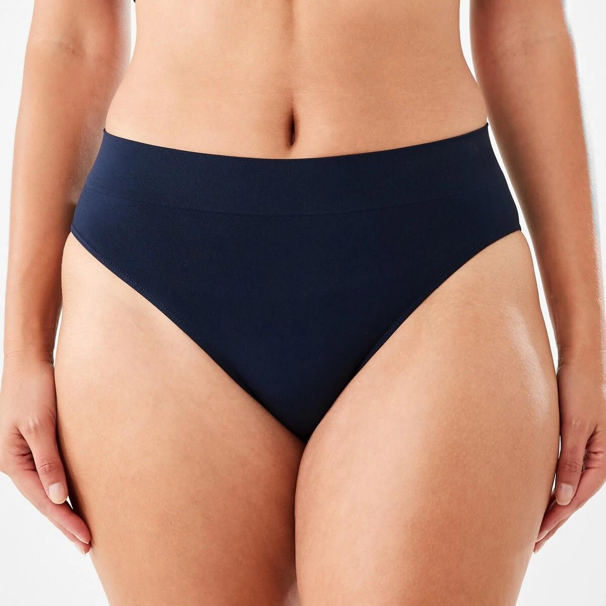 5 3 Pack Ultra Smooth Seamfree Hi-Cut Briefs HALOGEN BLUE, PINK CHALK, MIDNIGHT, 5 of 8