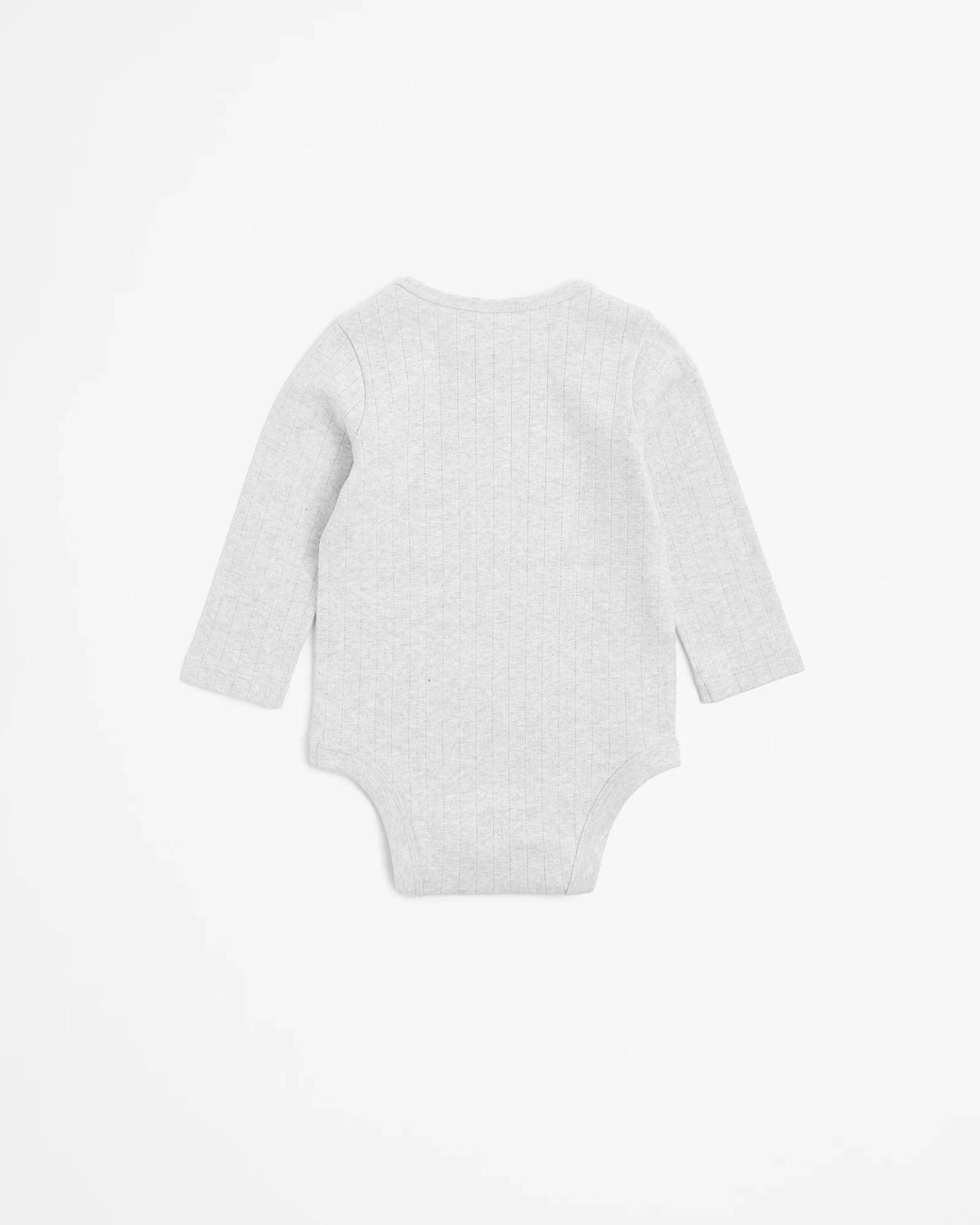 3 Target Baby Organic Cotton Pointelle Bodysuit GREY MARLE, 3 of 3