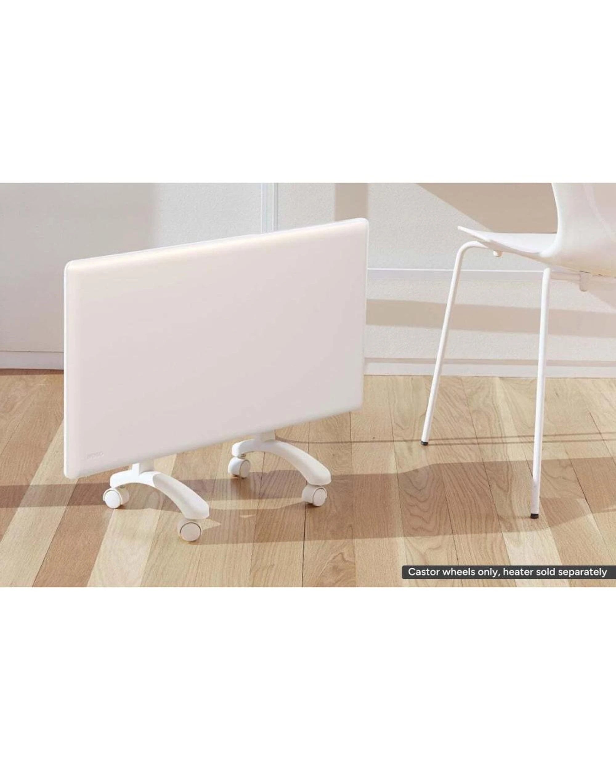 4 Nobo Electric Panel Heater Castor Wheels  White, 4 of 5