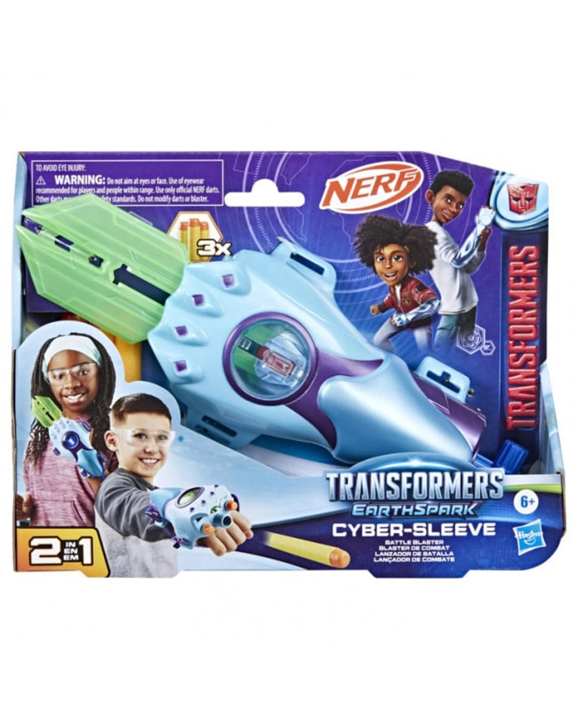 2 NERF Transformers EarthSpark Cyber-Sleeve Battle Blaster, 2 of 3