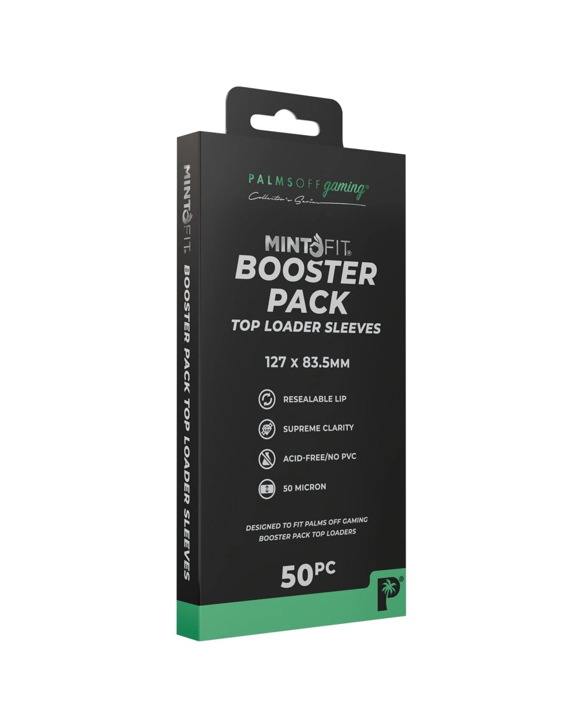 Palms Off Gaming MintFit Booster Pack Top Loader Sleeves 50pc - Clear ...