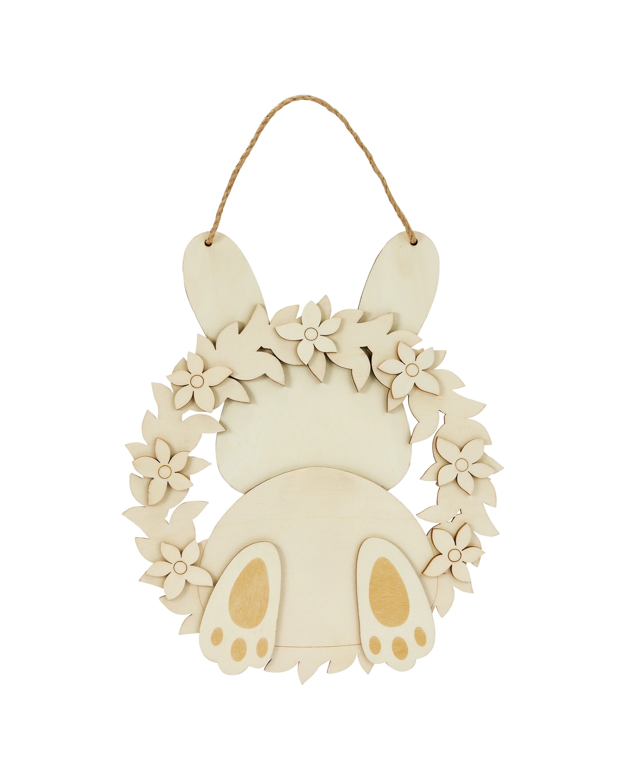 1 Wood Blank Hanging Bunny, 1 of 4