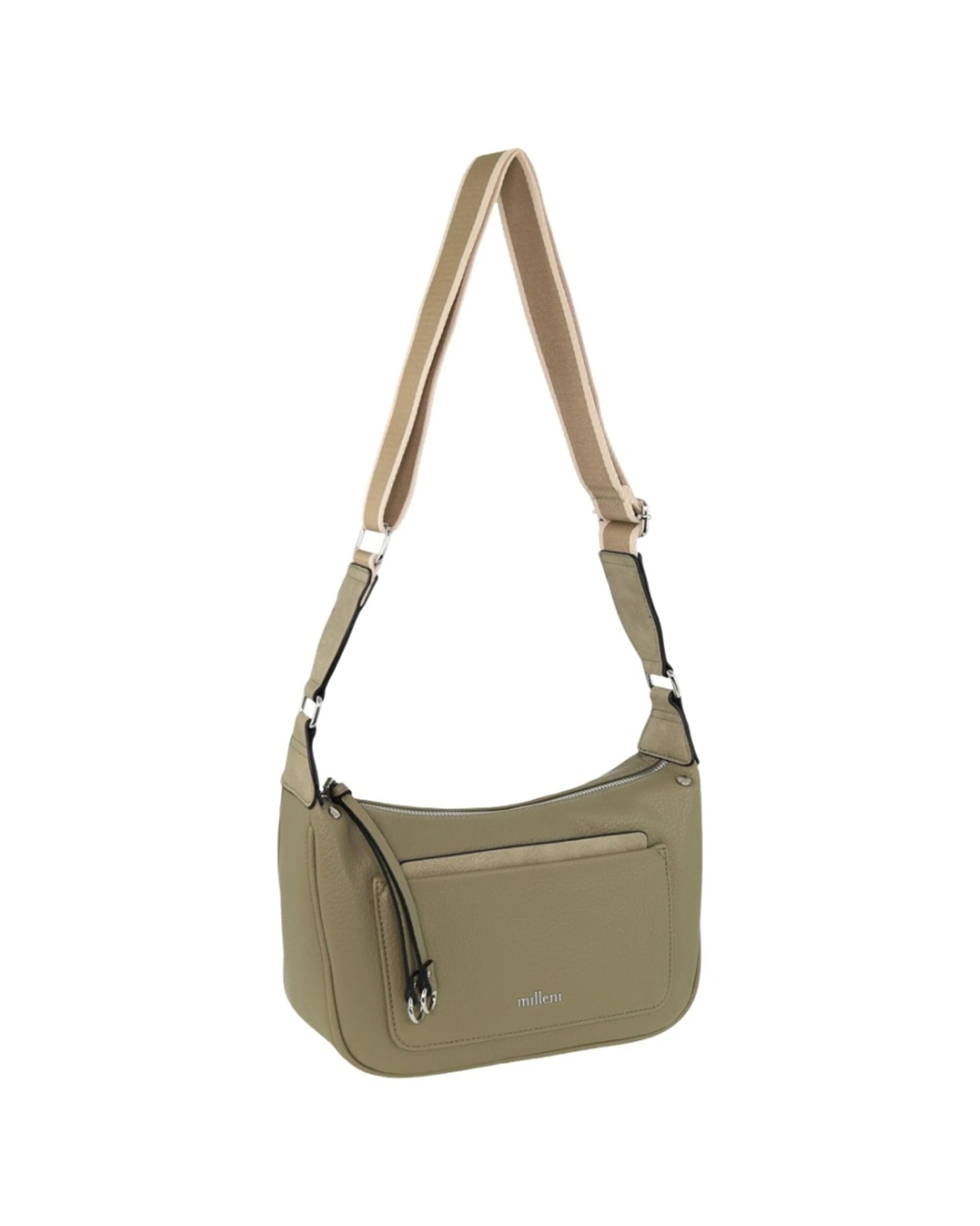 1 Milleni Women's Handbag Vegan Leather Fashion Everyday Crossbody Bag Taupe - Green, 1 of 4