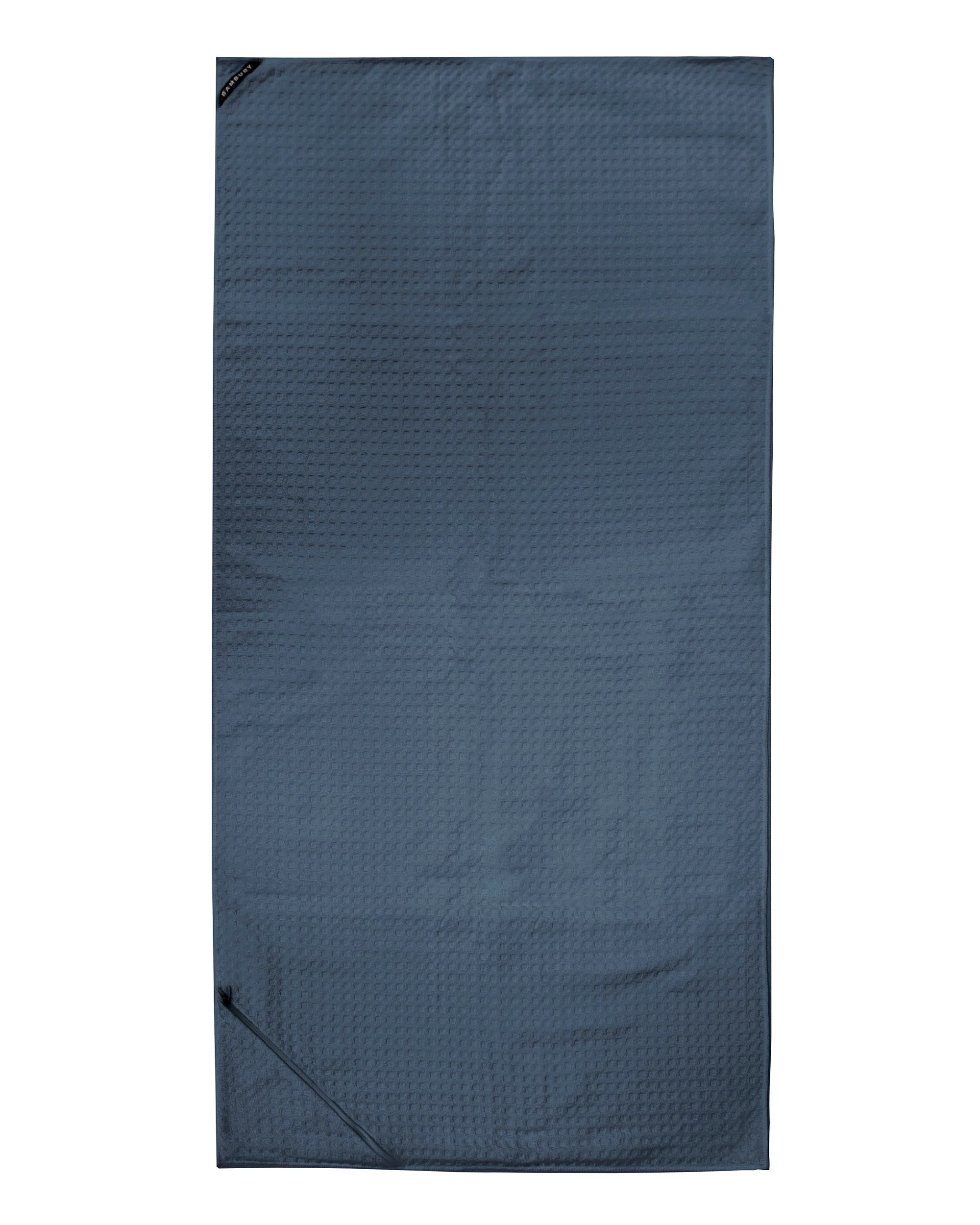 1 Bambury Matrix Microfibre Gym Towel Large Quick Drying Zip Pocket Absorbent  Denim - Blue, 1 of 4