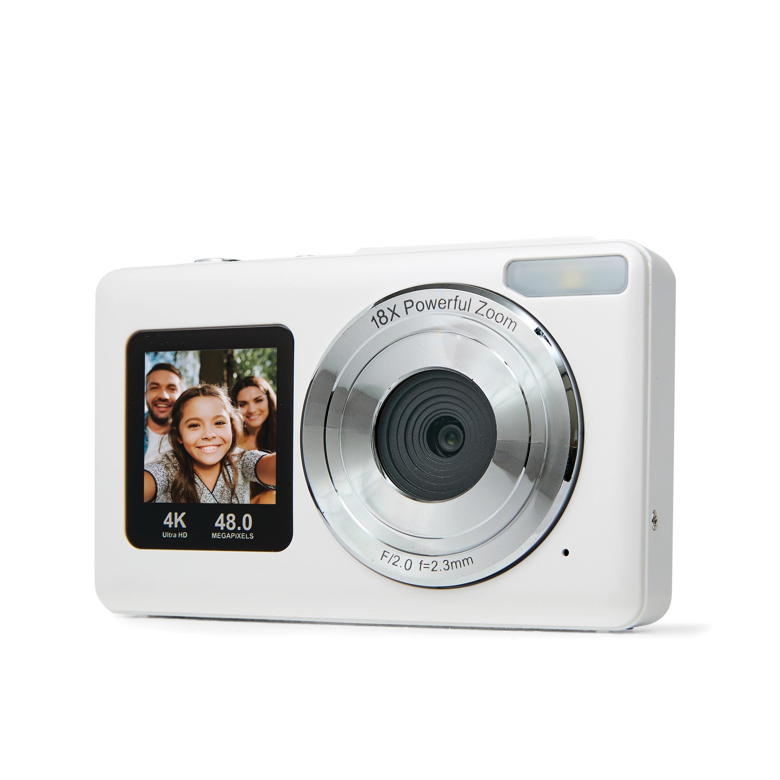1 Selfie Digital Camera - White, 1 of 9