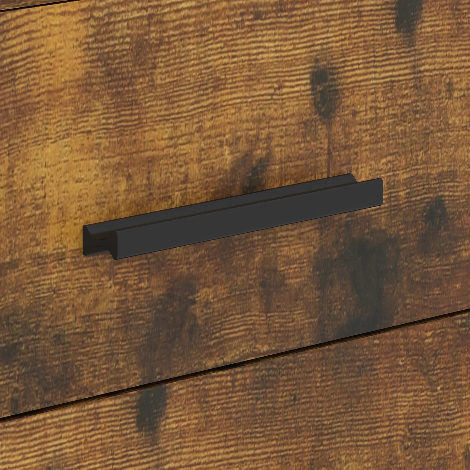 7 Advwin Bedside Table with Charging Station LED Lights 2 Drawers - Brown, 7 of 9