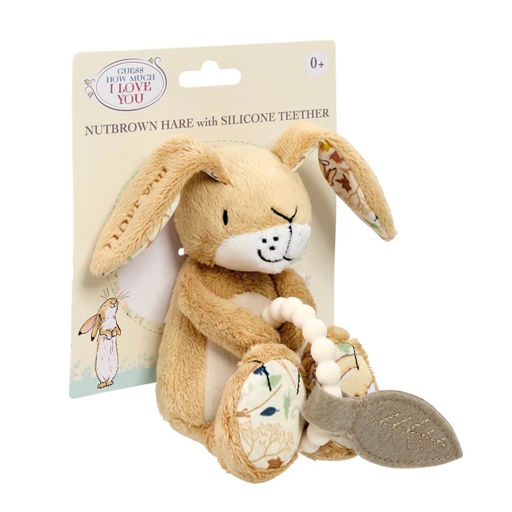 2 Guess How Much I Love You - Little Nutbrown Hare Plush with Teether - Toy, 2 of 4