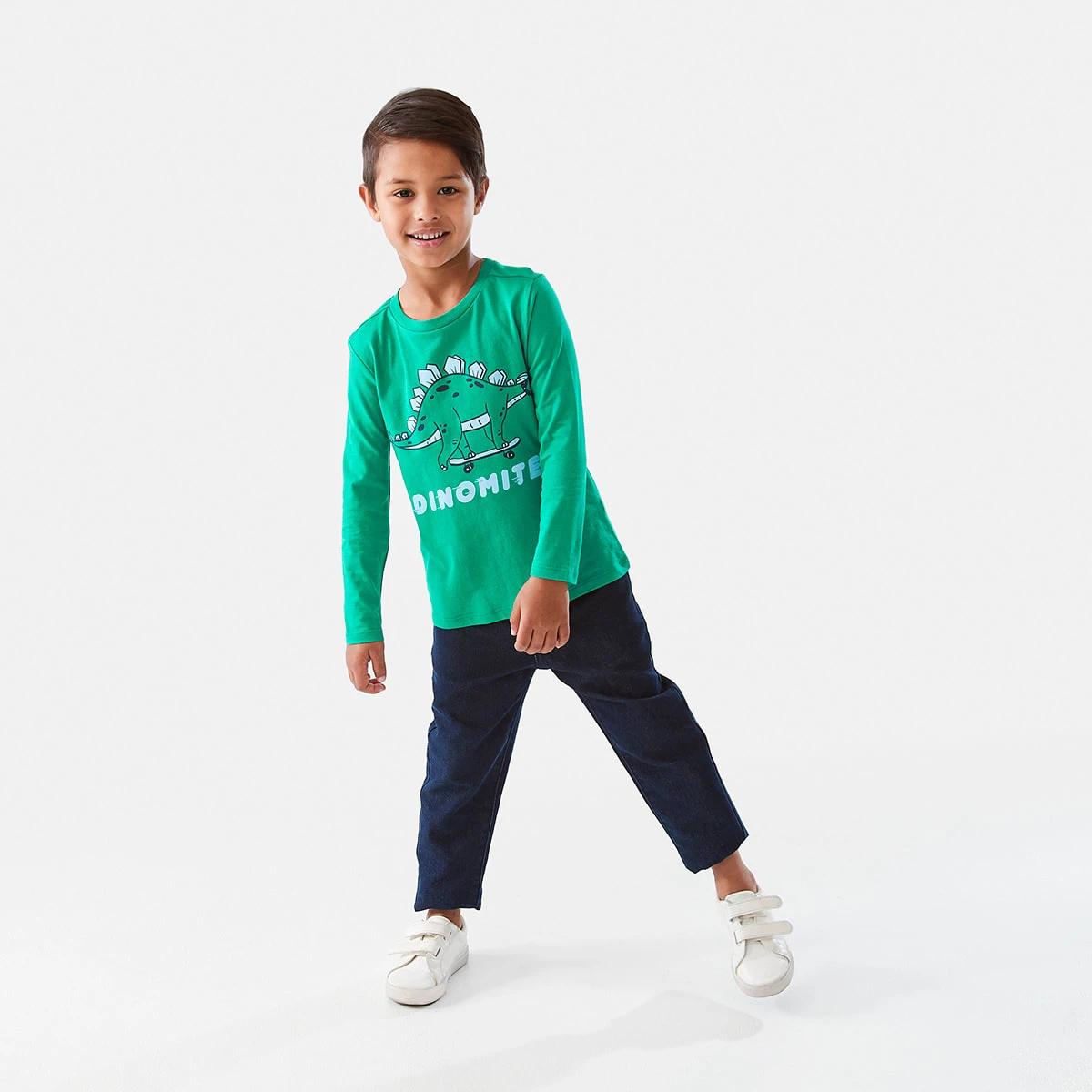 5 Long Sleeve Print T-shirt Lush Dino, 5 of 8