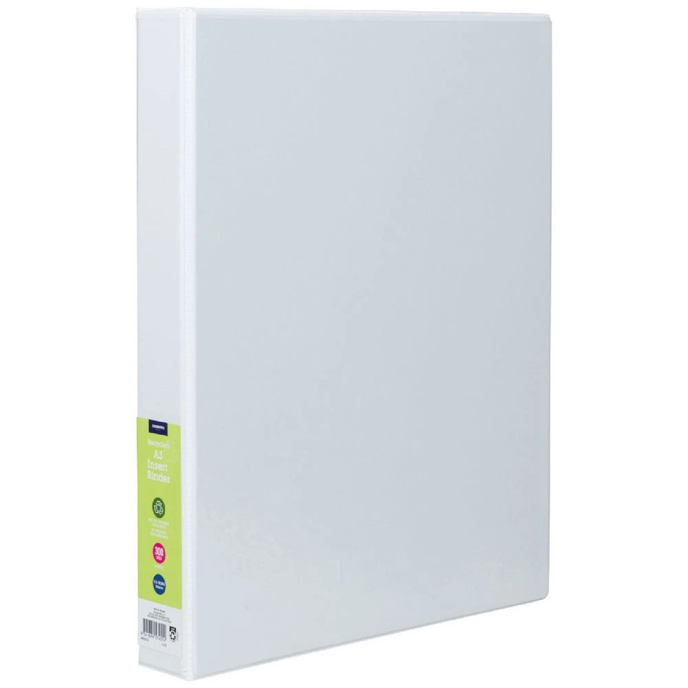 1 J.Burrows A3 Insert Binder 3 D-Ring 38mm White, 1 of 3