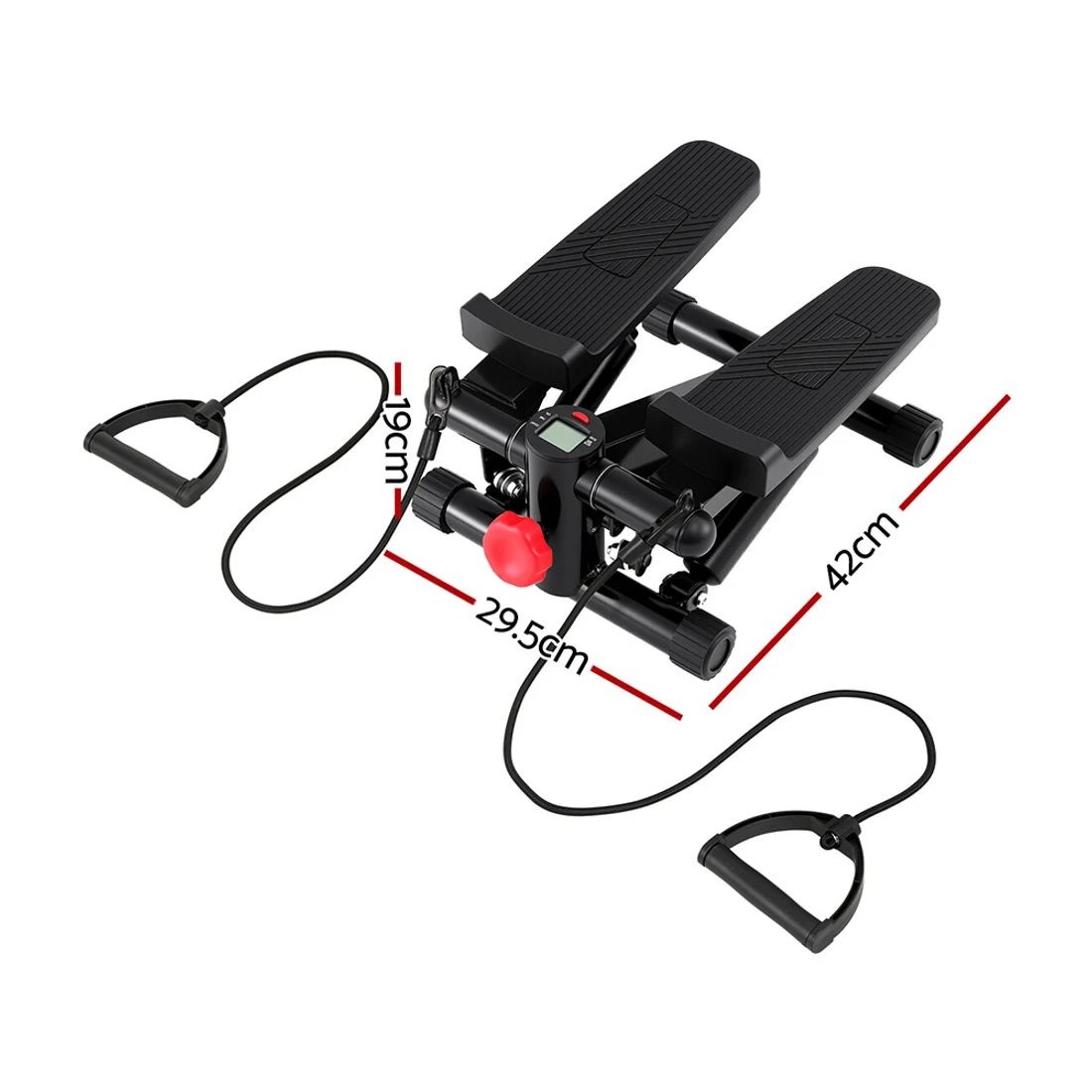 2 Everfit Mini Stepper with Resistance Rope Aerobic for Exercise Compact Home Workout - Black, 2 of 2