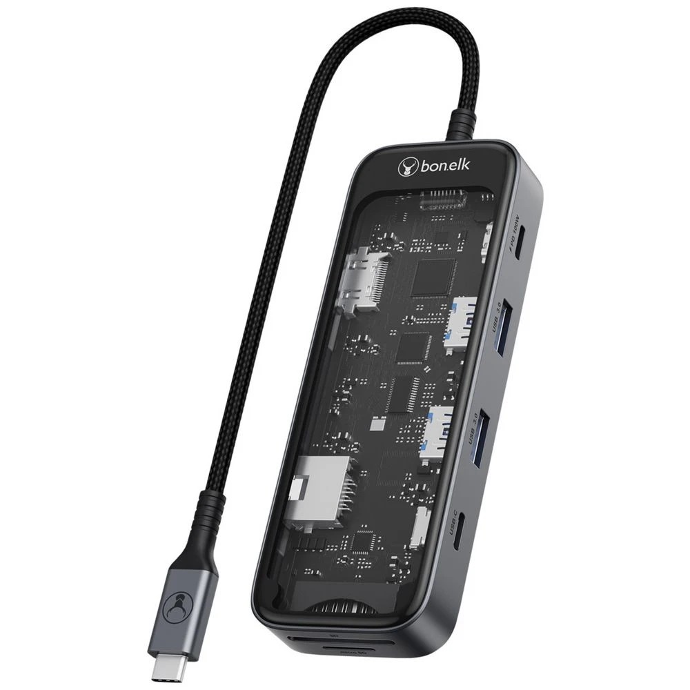 1 Bonelk Vision USB-C 8-in-1 Multi-Port Hub, 1 of 6