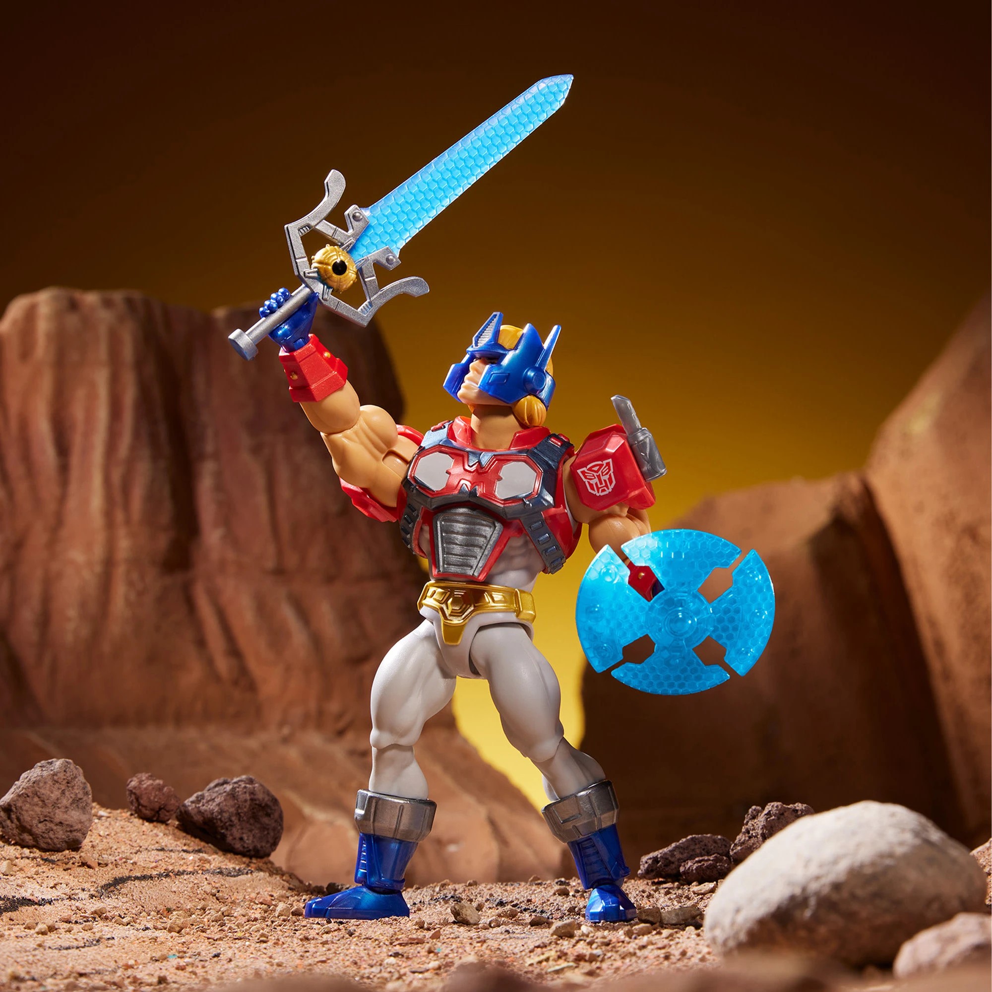 3 Masters of the Universe Origins and Transformers Optimus Prime Armor He-Man Figure, 3 of 6