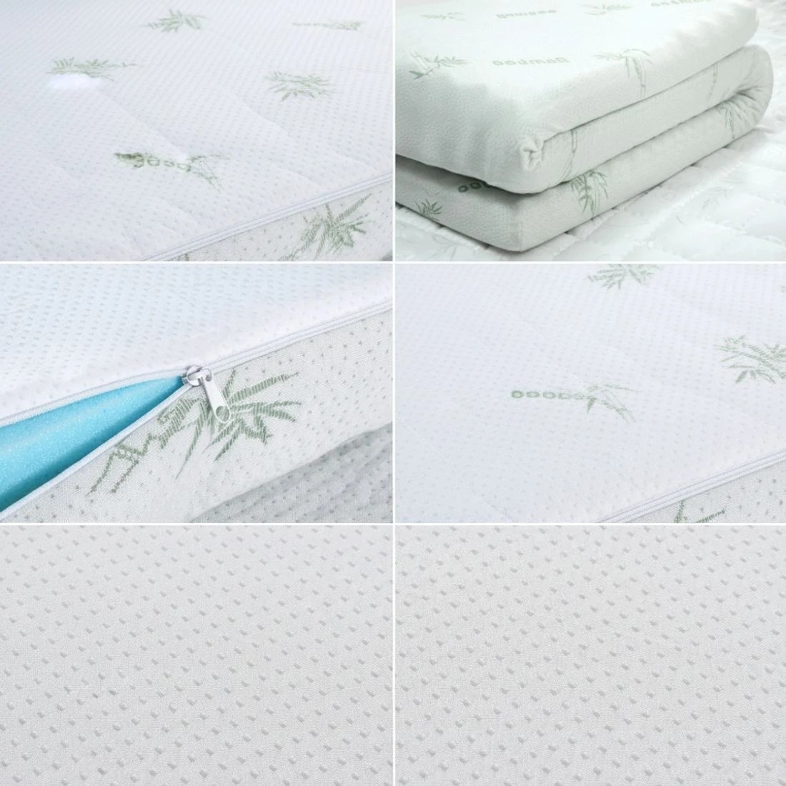 5 Giselle Bedding Memory Foam Mattress Topper Ventilated Cool Gel 8cm King Single - King Single Bed - Blue, 5 of 7