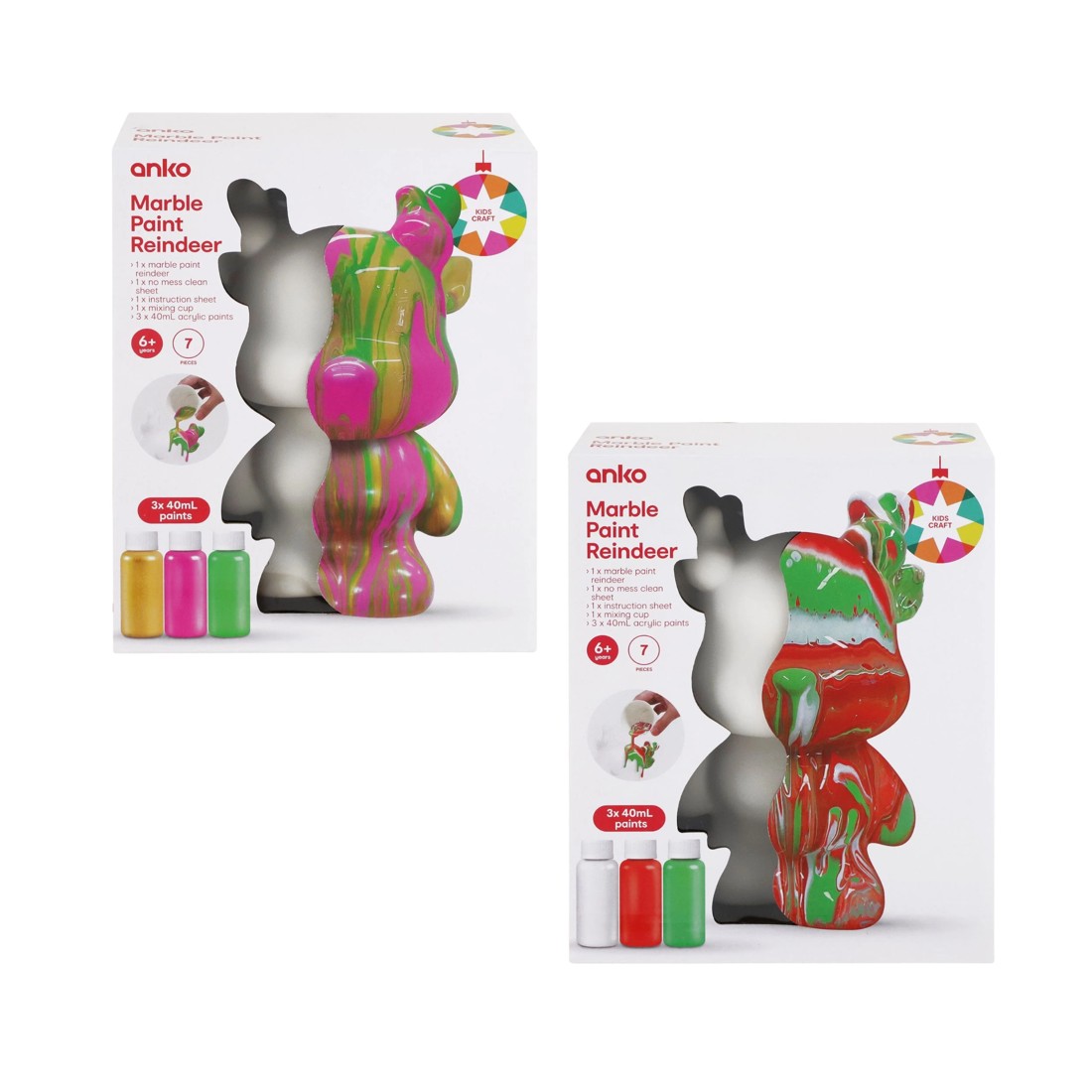1 Marble Paint Reindeer - Assorted, 1 of 4