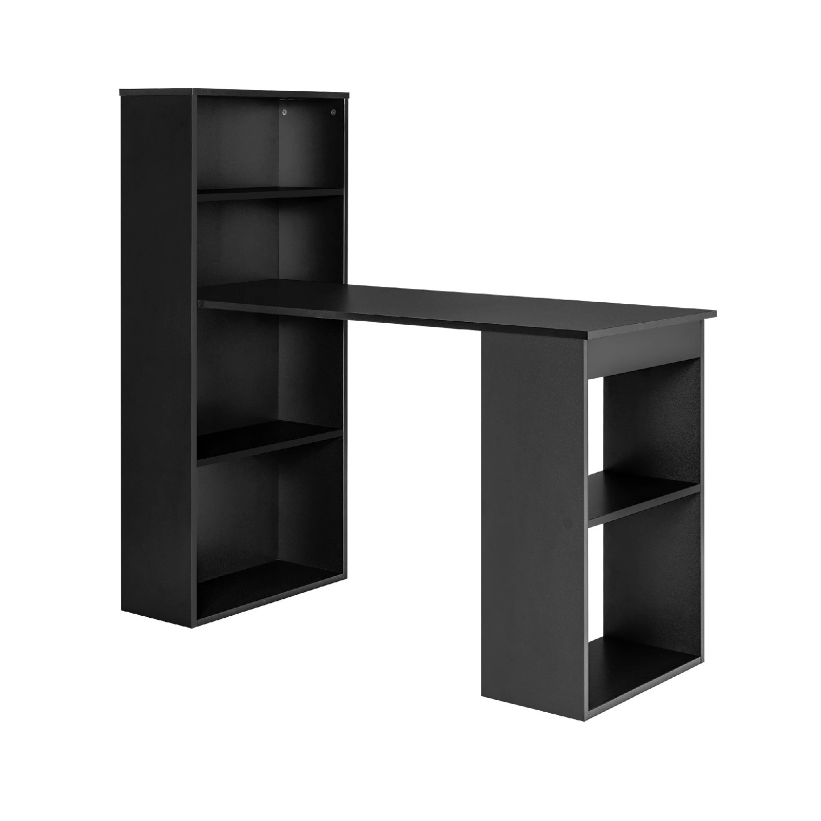 1 Costway Computer Desk Study Writing Table Workstation w/Drawer & Bookshelf Gaming Office, 1 of 4