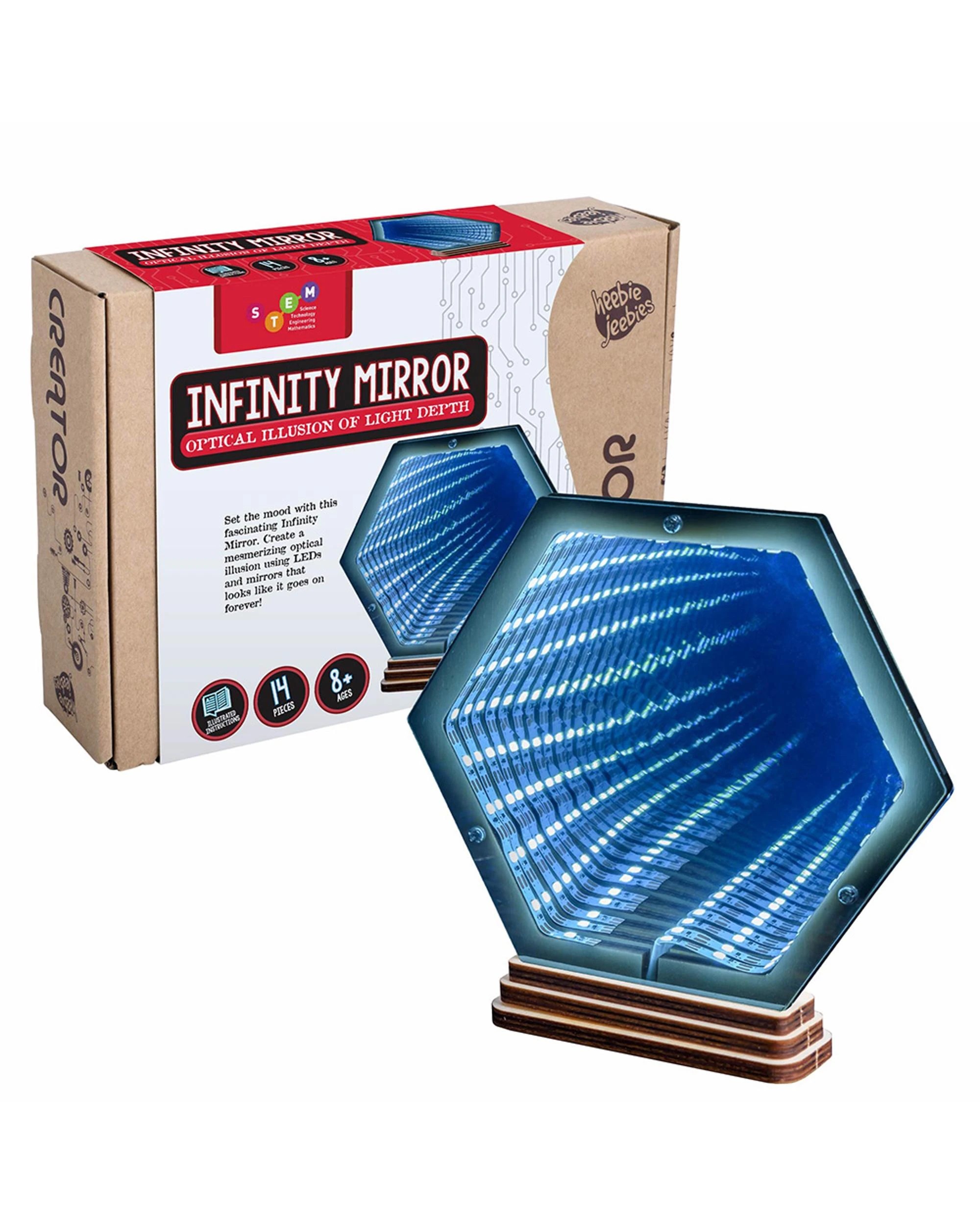1 Heebie Jeebies Creator Infinity Mirror Optical Illusion of Light Depth DIY Kit, 1 of 5