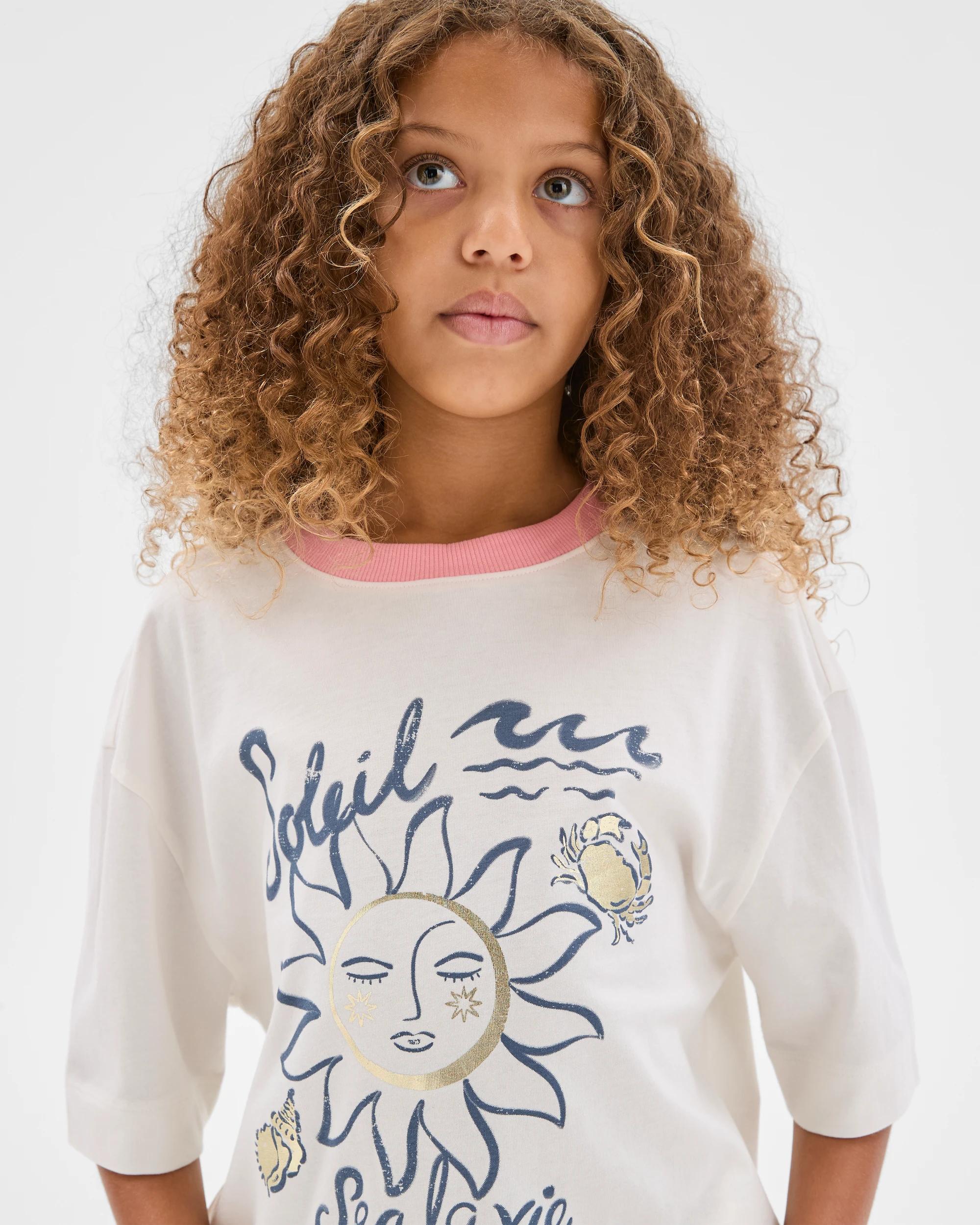 3 Target Kids Australian Cotton Oversized T-Shirt SOLEIL SUN CREAM, 3 of 6