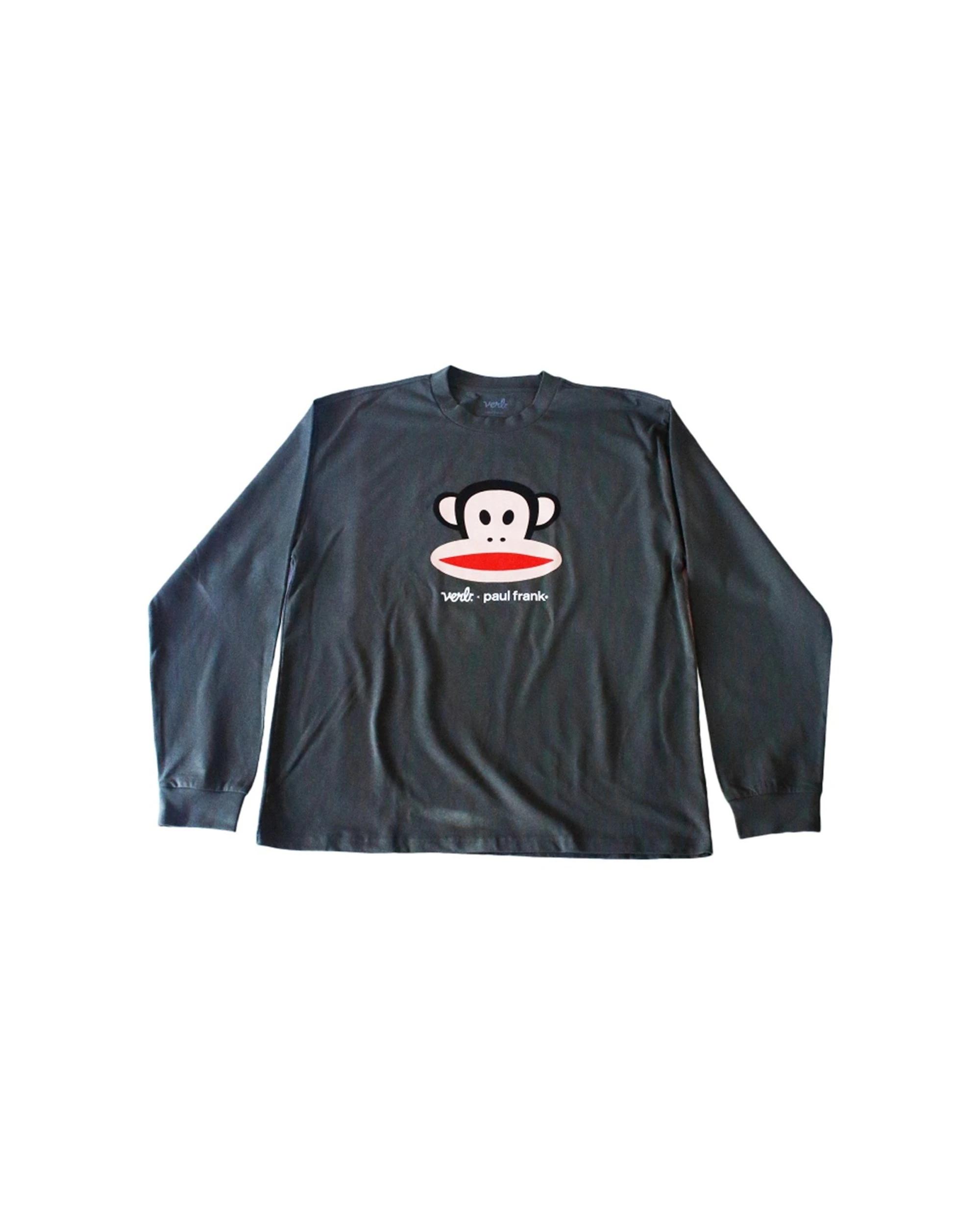 4 Verb. X Paul Frank Julius Head Mens Cotton Longsleeve Tee Shirt Relaxed Fit GREY, 4 of 4