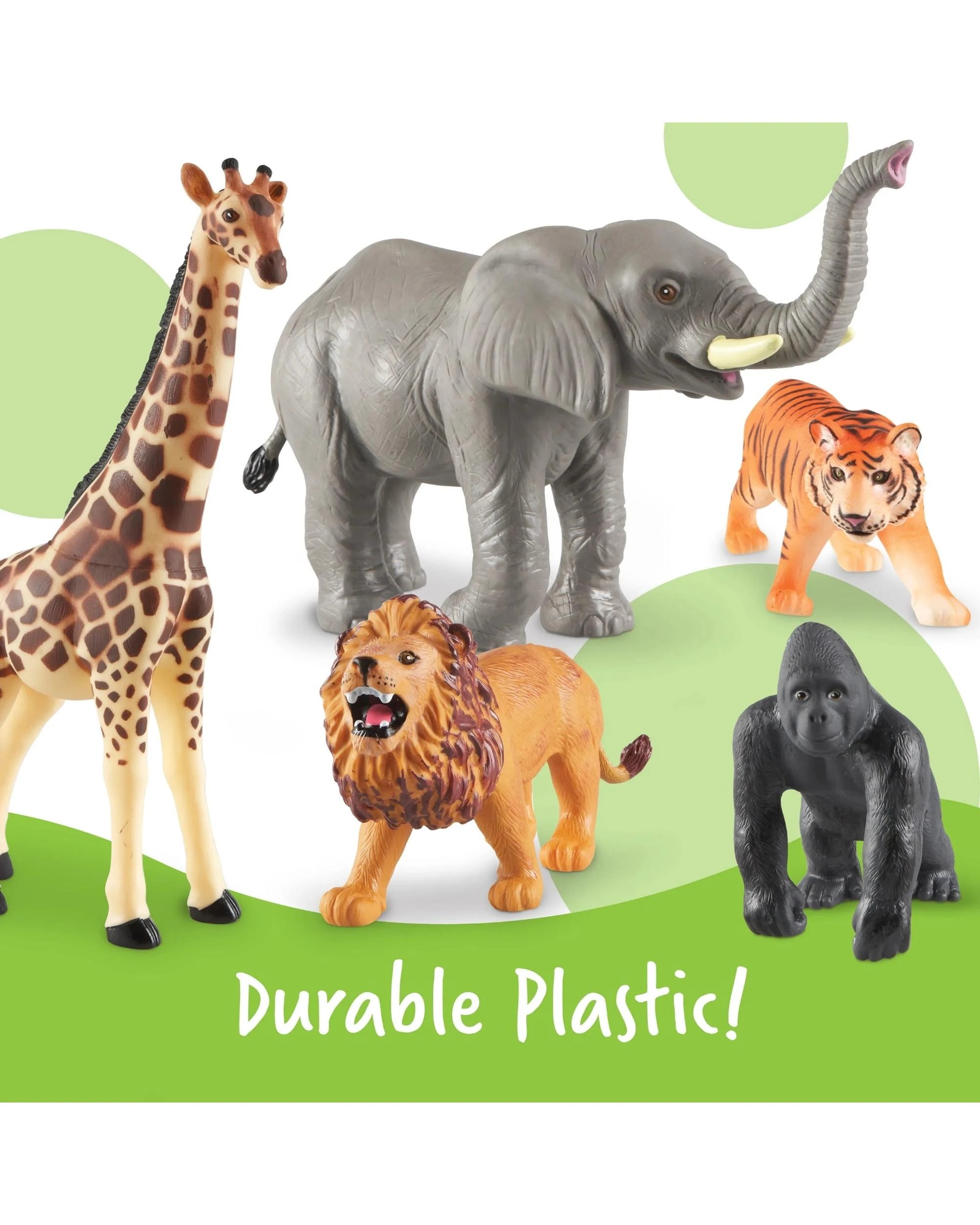 4 Learning Resources Jumbo Jungle Animals Set of 5, 4 of 7