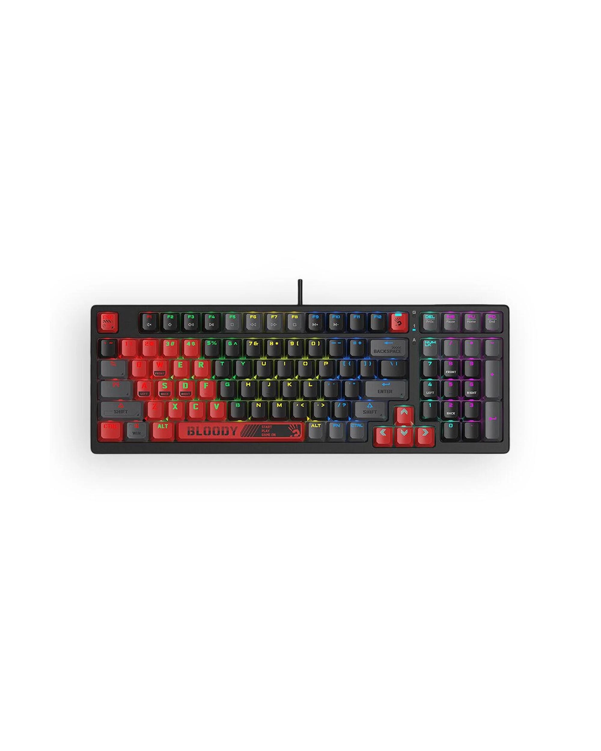 1 Bloody S98 BLMS Sports Red 80% HotSwappable Quiet Typing Gaming Keyboard, 1 of 5