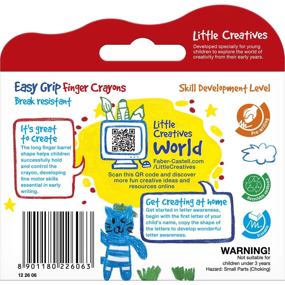 3 Faber-Castell Little Creatives Easy Grasp Finger Crayons 6, 3 of 8