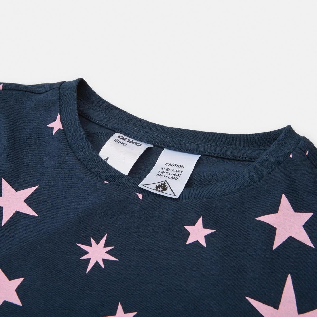 7 Knit Pyjama Set Nvy Stars, 7 of 8