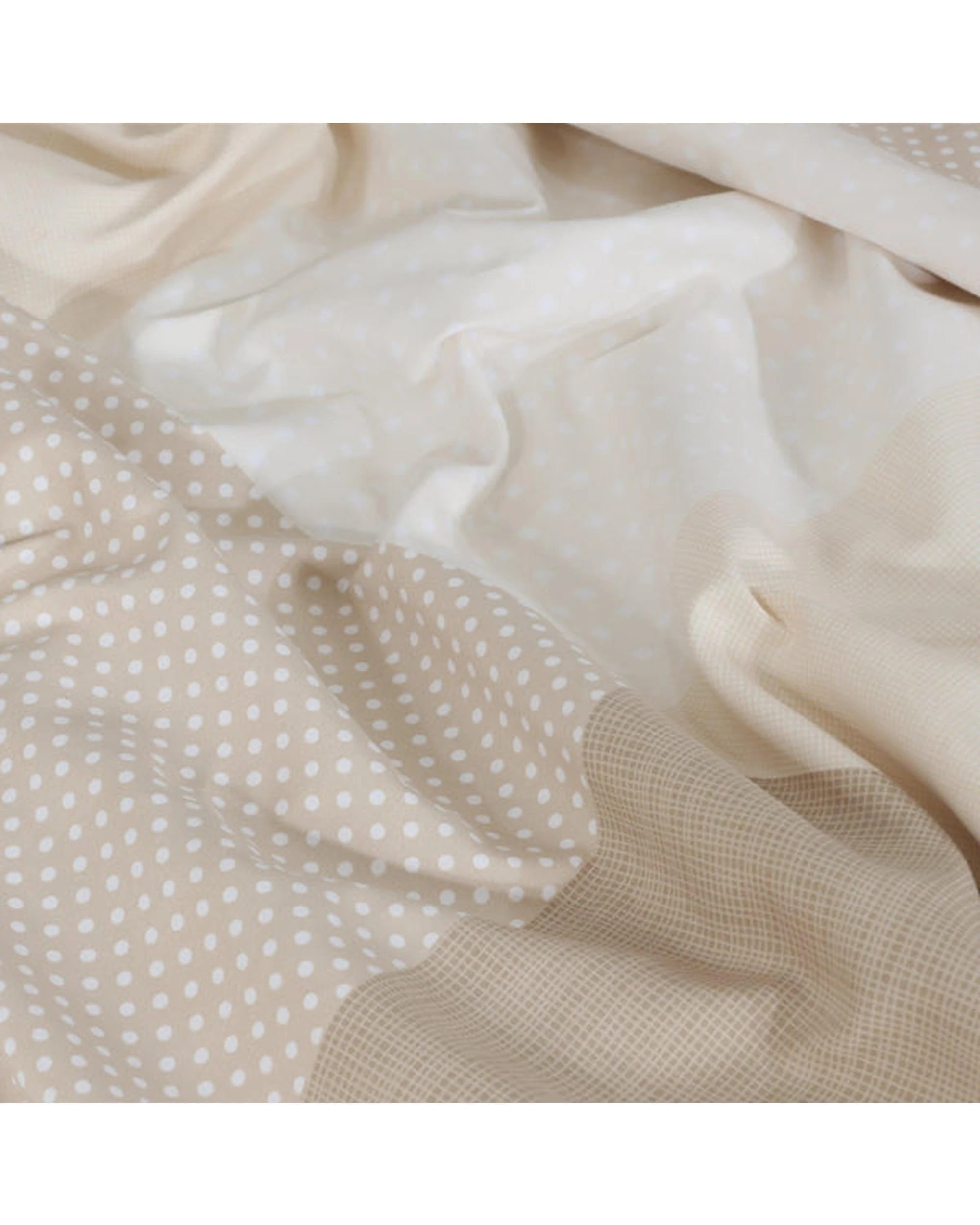 4 Amsons Quilt Cover Set With Extra Standard Pillow Covers - Double Bed - Beige, 4 of 6
