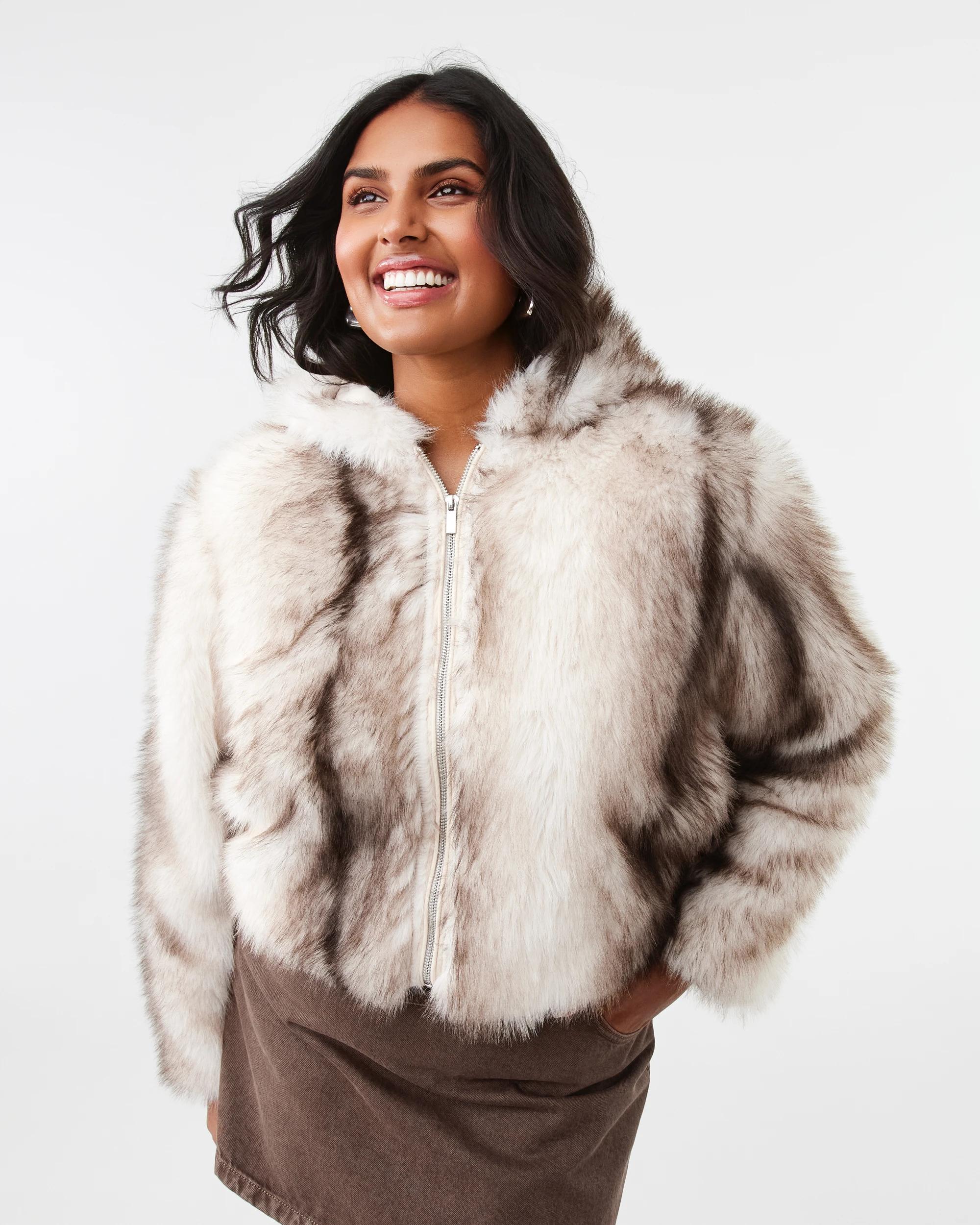 4 Faux Fur Hooded Jacket Fur, 4 of 9