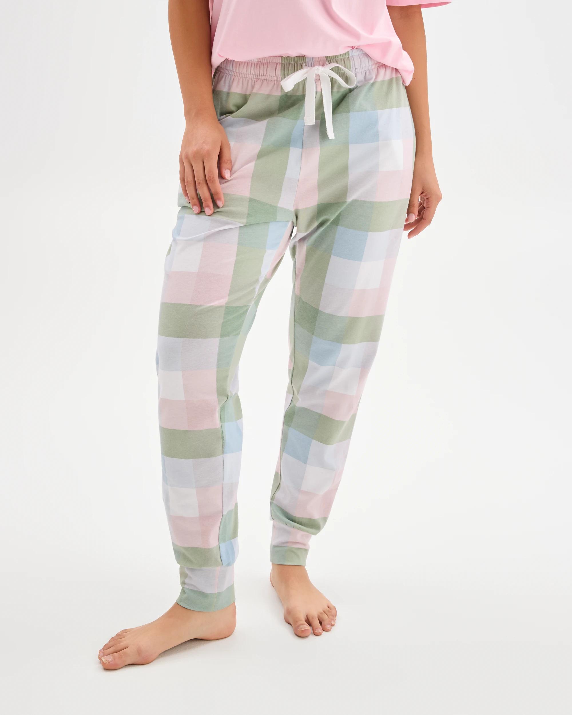 2 Target Woman Australian Cotton Printed Sleep Joggers BLOOM CHECK, 2 of 5