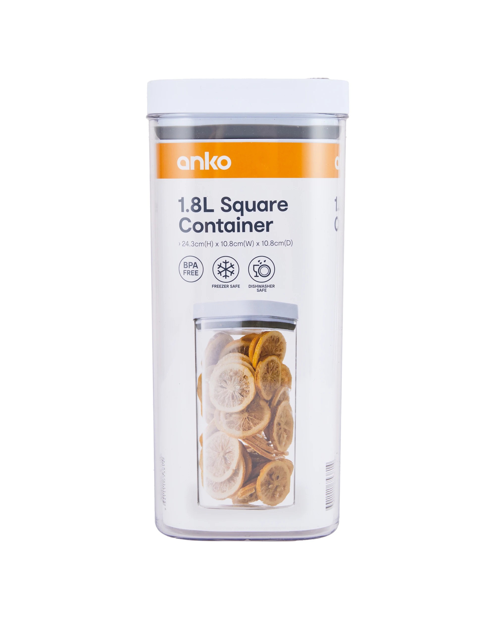 4 1.8L Square Container, 4 of 4