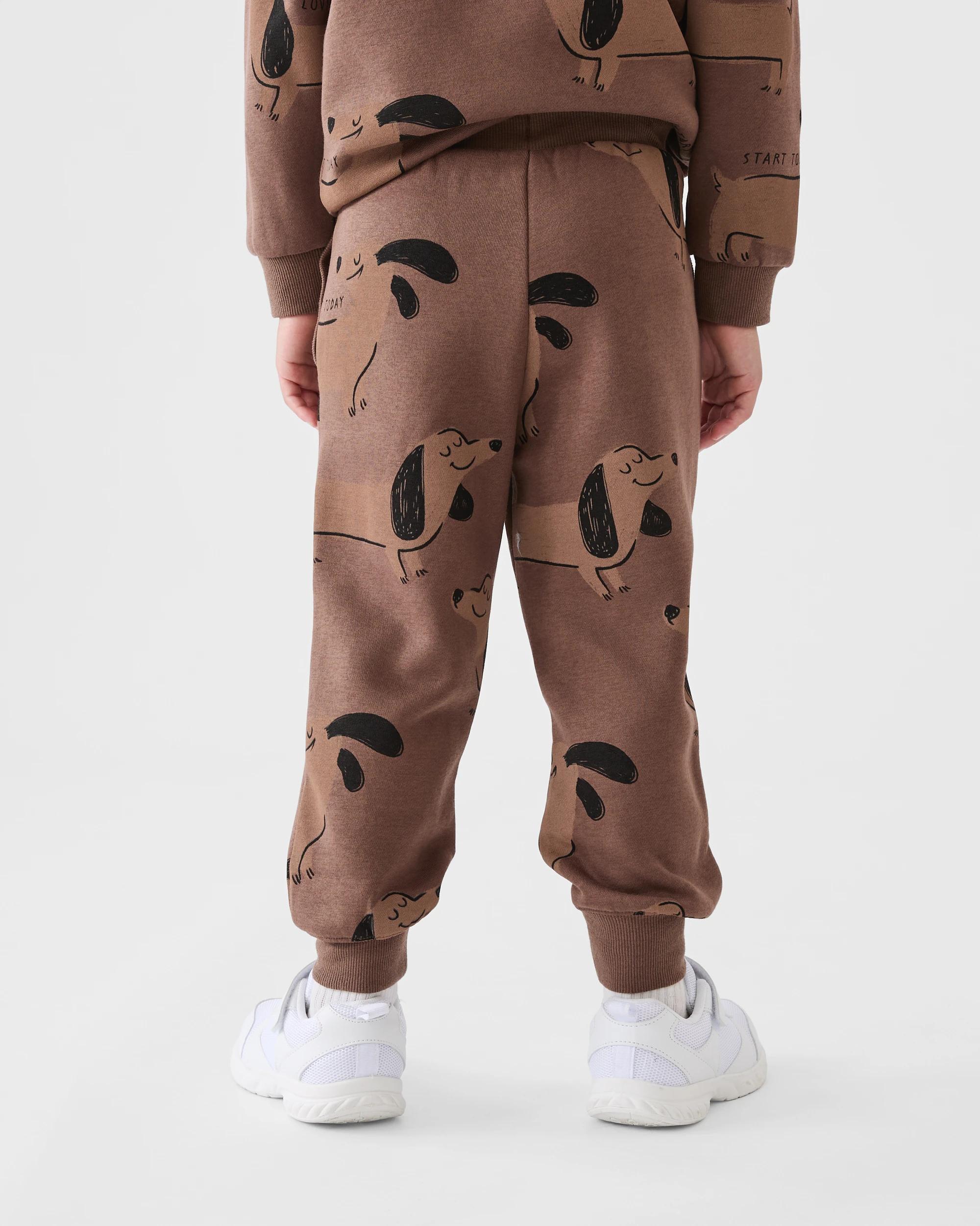 2 All Over Print Trackpants Brn Dog, 2 of 5