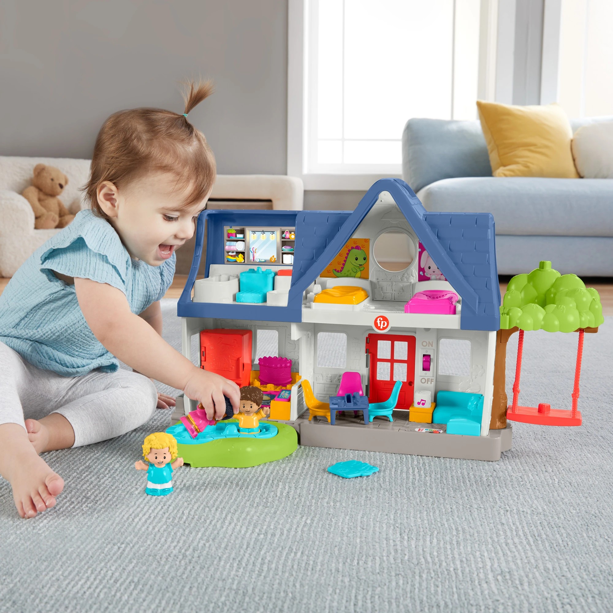 3 10 Piece Fisher-Price Little People Friends Together Play House Toddler Learning Playset, 3 of 6